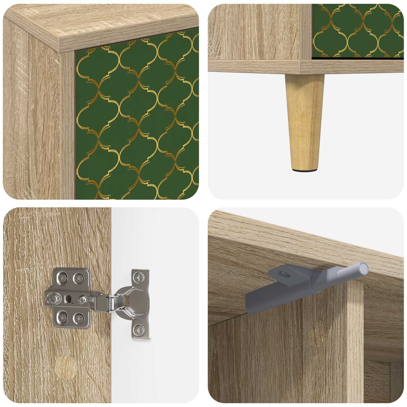 Meuble TV GELEEN 102 x 33 x 50 cm Sonoma Bois d'ingénierie