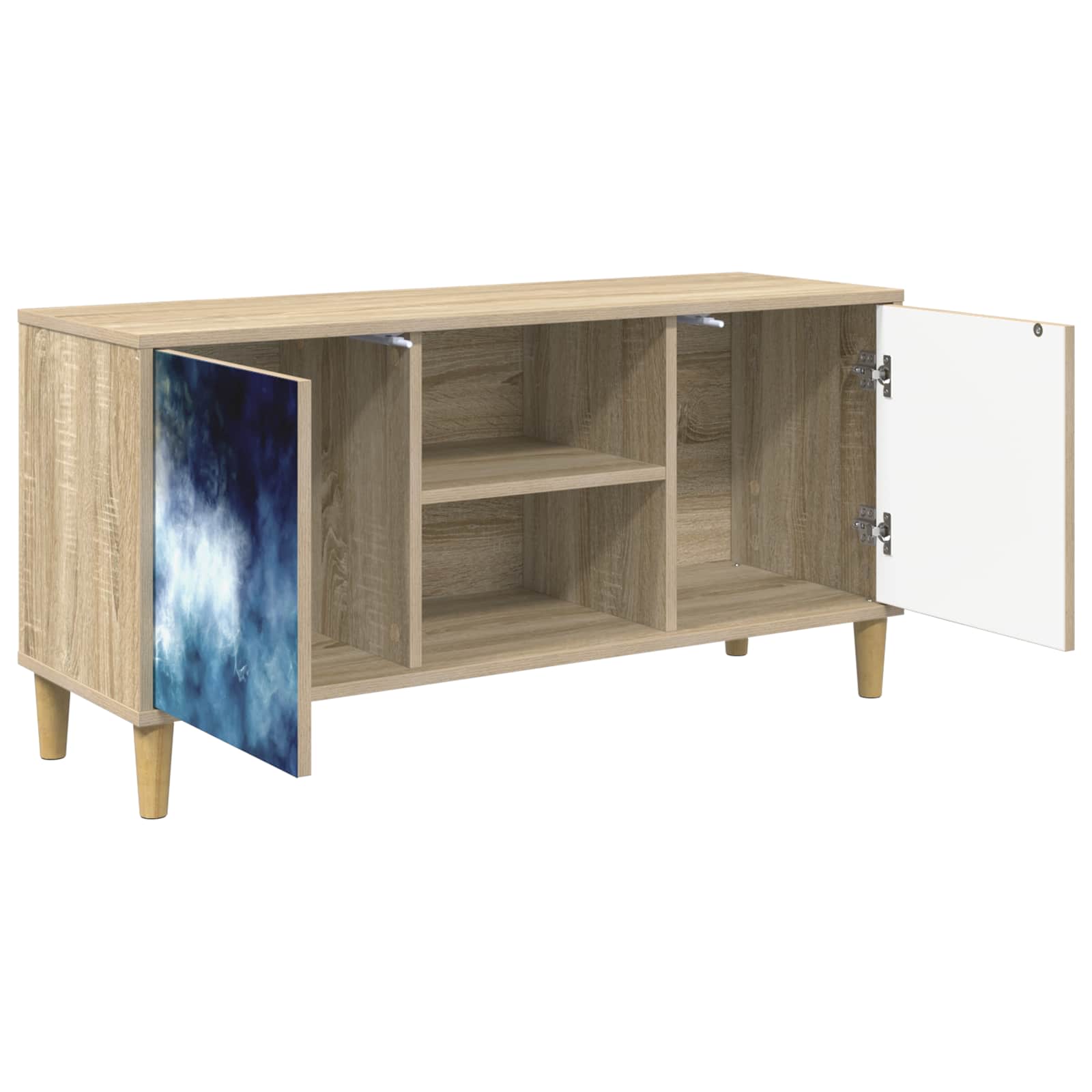 Meuble TV RAALTE 102 x 33 x 50 cm Sonoma Bois d'ingénierie