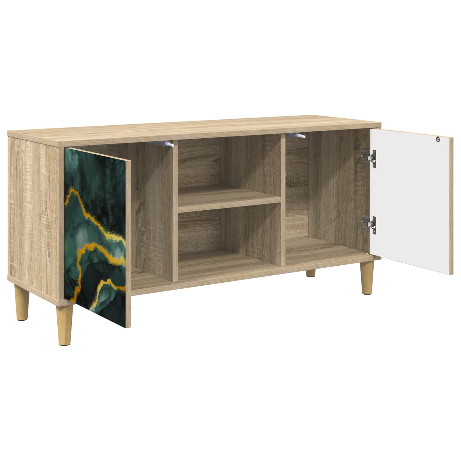 Meuble TV WIJHE 102 x 33 x 50 cm Sonoma Bois d'ingénierie