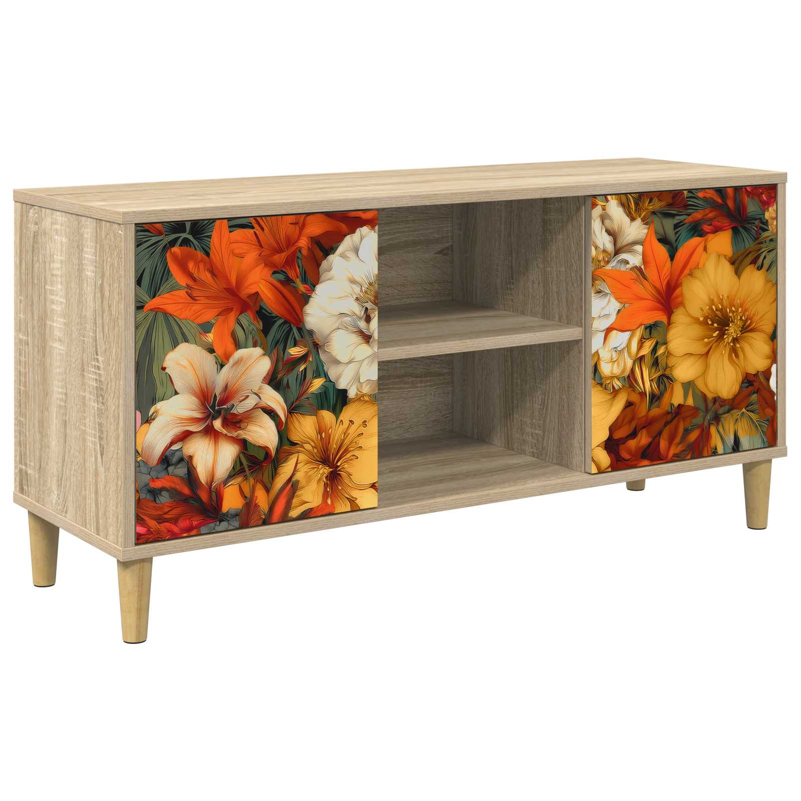 Meuble TV GENNEP 102 x 33 x 50 cm Sonoma Bois d'ingénierie