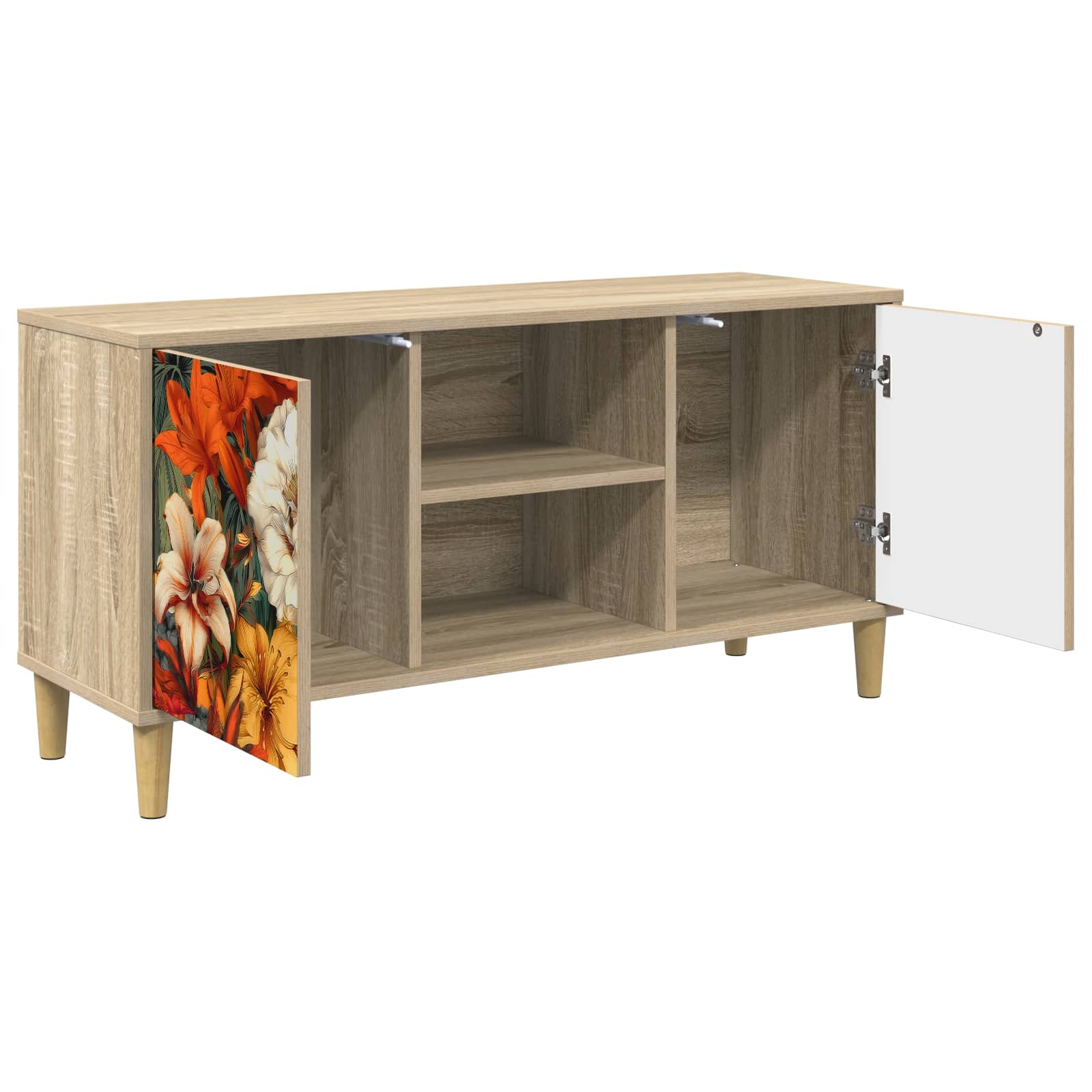 Meuble TV GENNEP 102 x 33 x 50 cm Sonoma Bois d'ingénierie