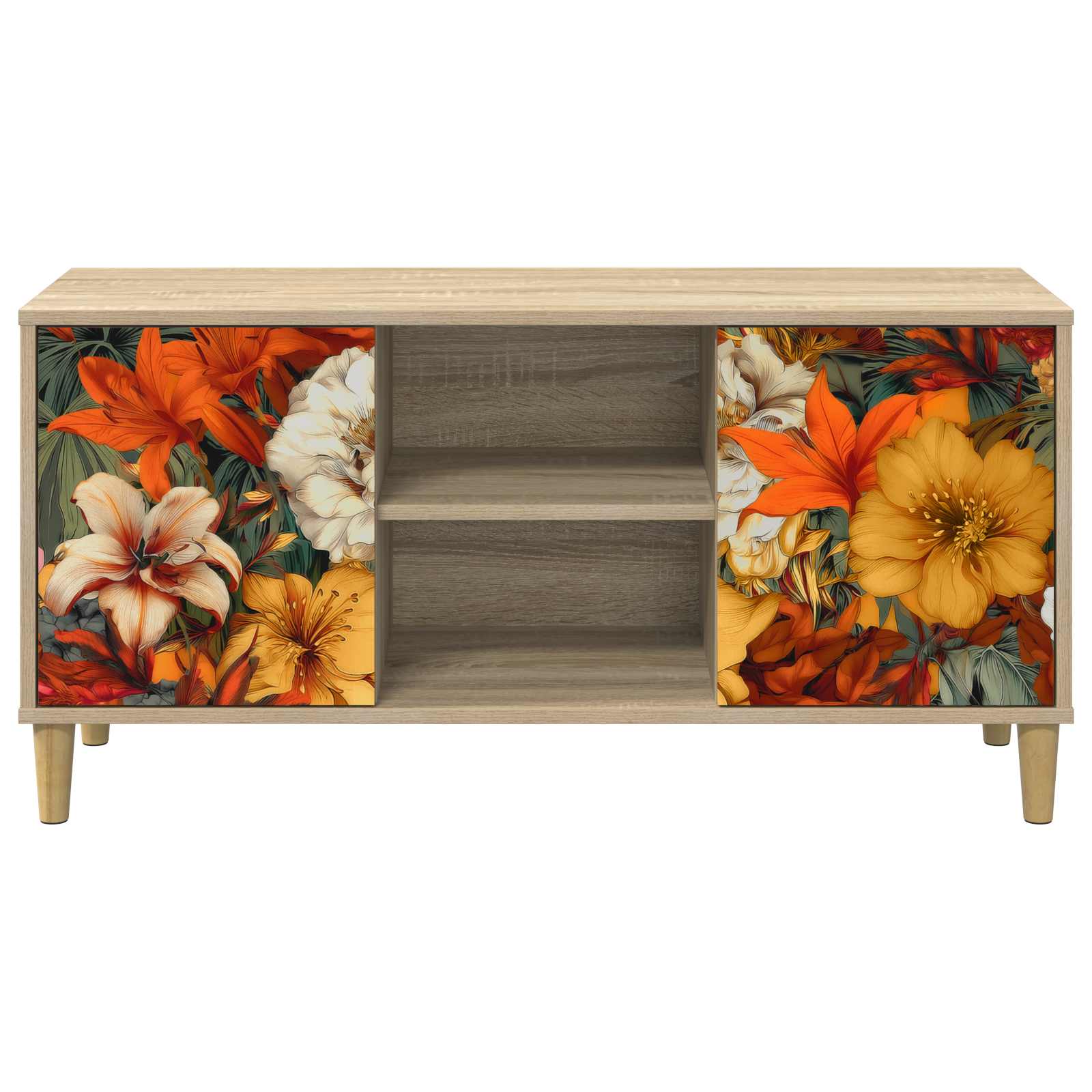 Meuble TV GENNEP 102 x 33 x 50 cm Sonoma Bois d'ingénierie