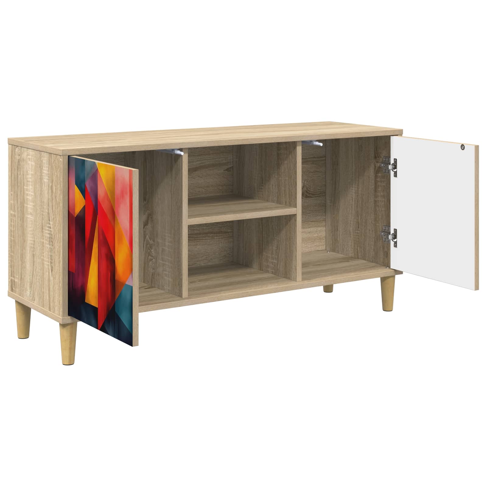 Meuble TV HEESCH 102 x 33 x 50 cm Sonoma Bois d'ingénierie