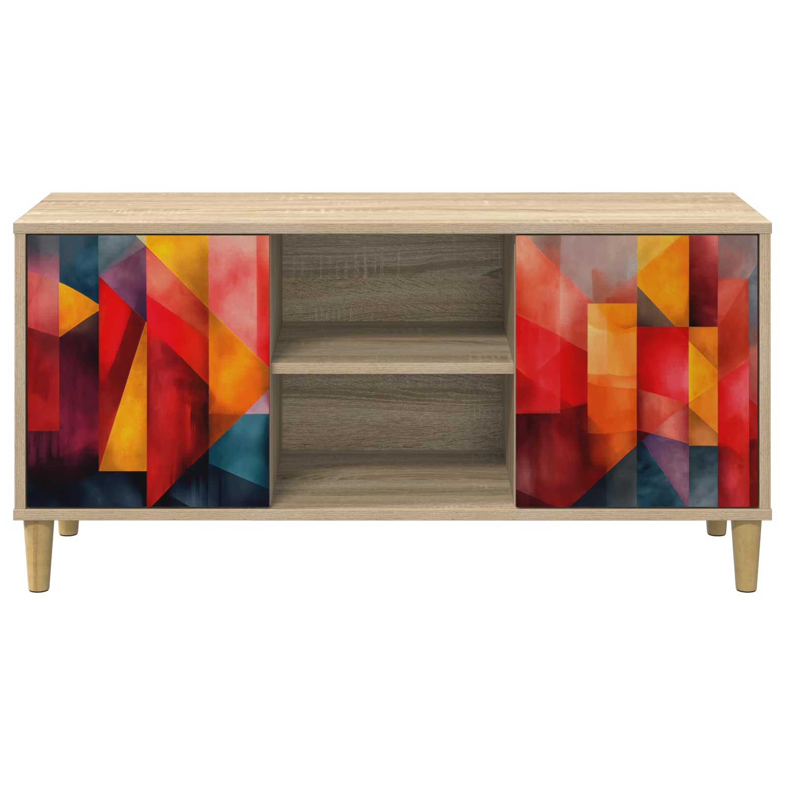 Meuble TV HEESCH 102 x 33 x 50 cm Sonoma Bois d'ingénierie