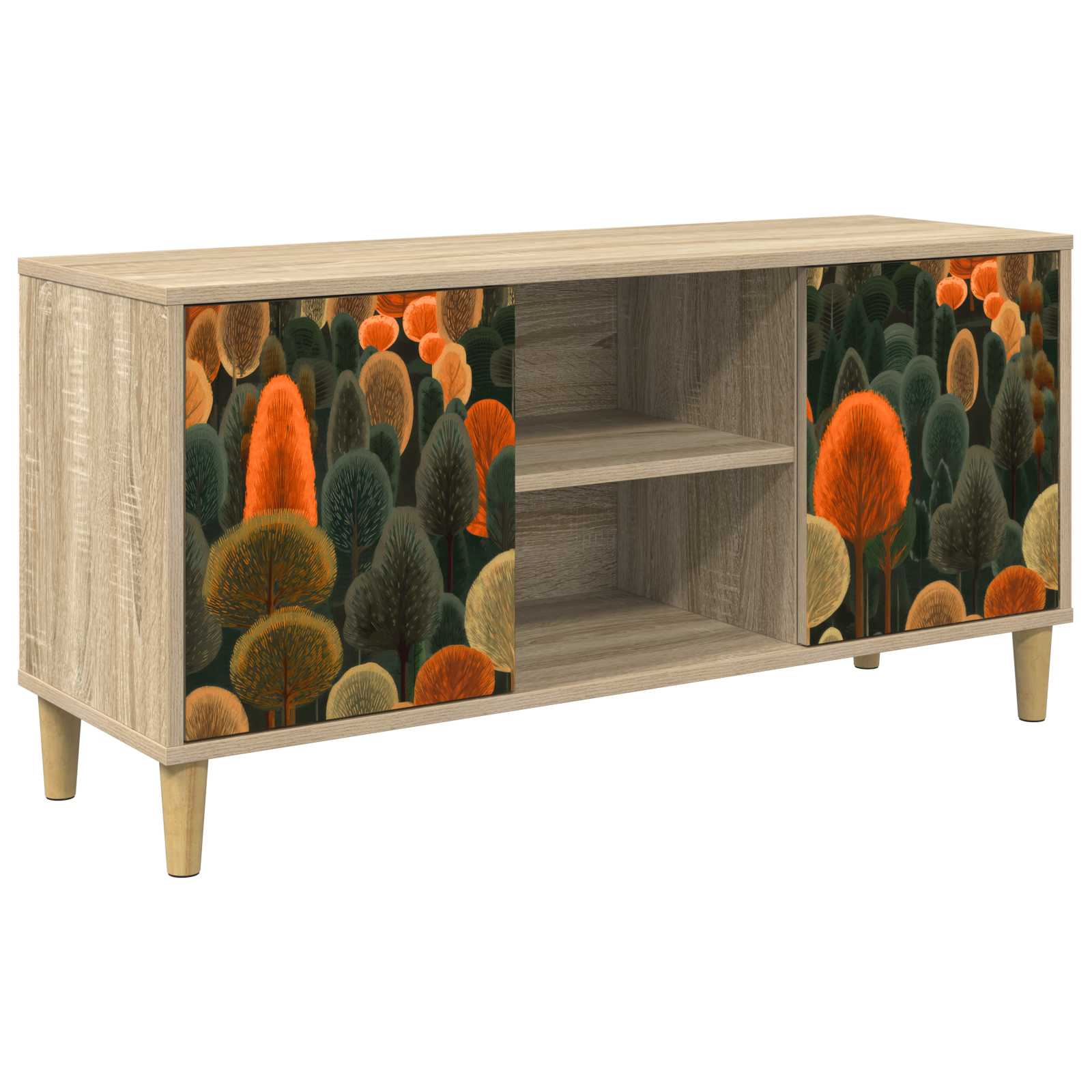 Meuble TV ZAANDAM 102 x 33 x 50 cm Sonoma Bois d'ingénierie