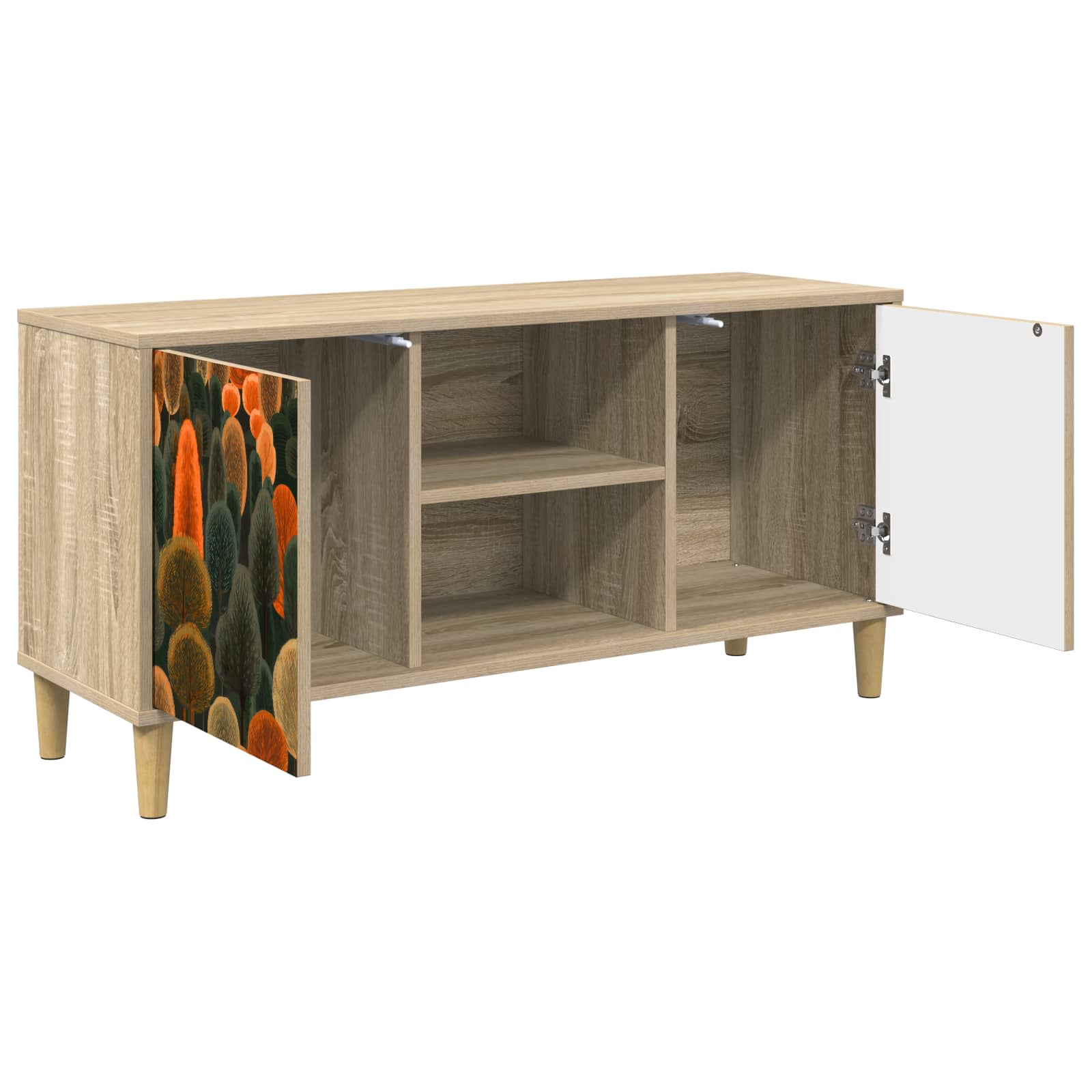 Meuble TV ZAANDAM 102 x 33 x 50 cm Sonoma Bois d'ingénierie