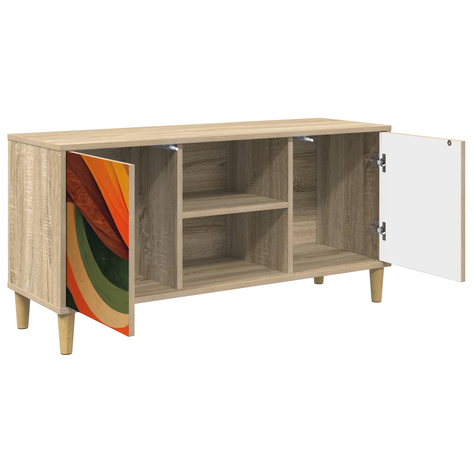 Meuble TV BONN 102 x 33 x 50 cm Sonoma Bois d'ingénierie