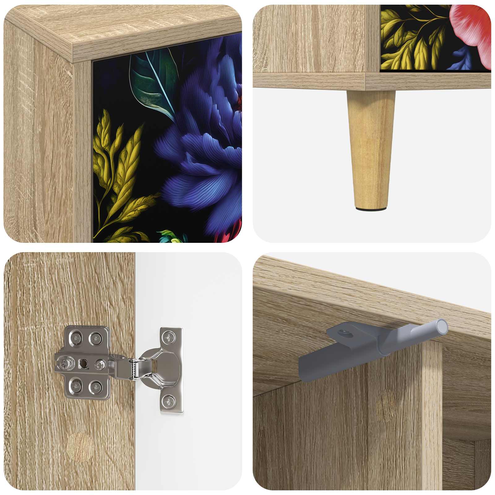 Meuble TV KIEL 102 x 33 x 50 cm Sonoma Bois d'ingénierie