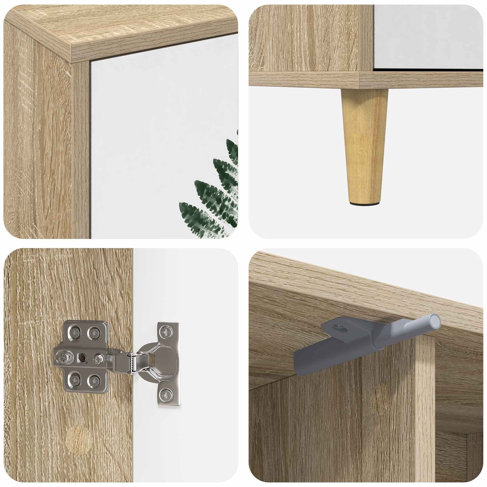 Meuble TV HANAU 102 x 33 x 50 cm Sonoma Bois d'ingénierie
