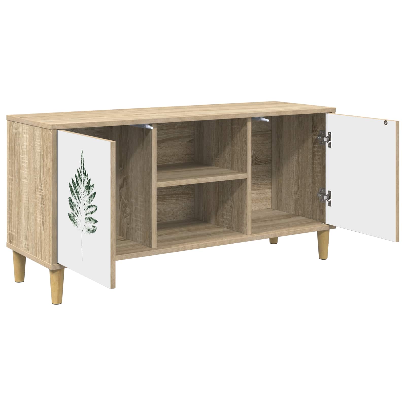 Meuble TV HANAU 102 x 33 x 50 cm Sonoma Bois d'ingénierie