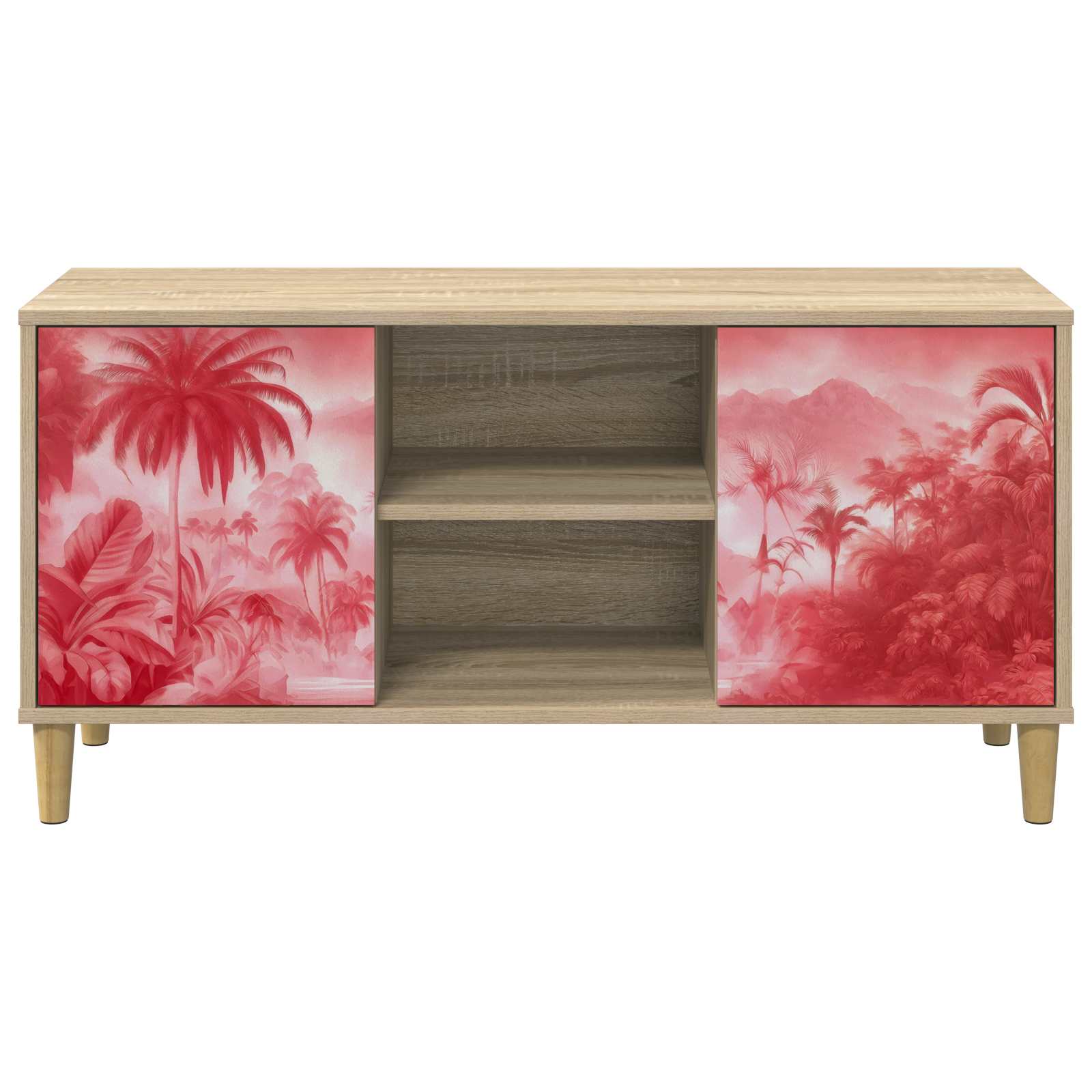 Meuble TV AACHEN 102 x 33 x 50 cm Sonoma Bois d'ingénierie