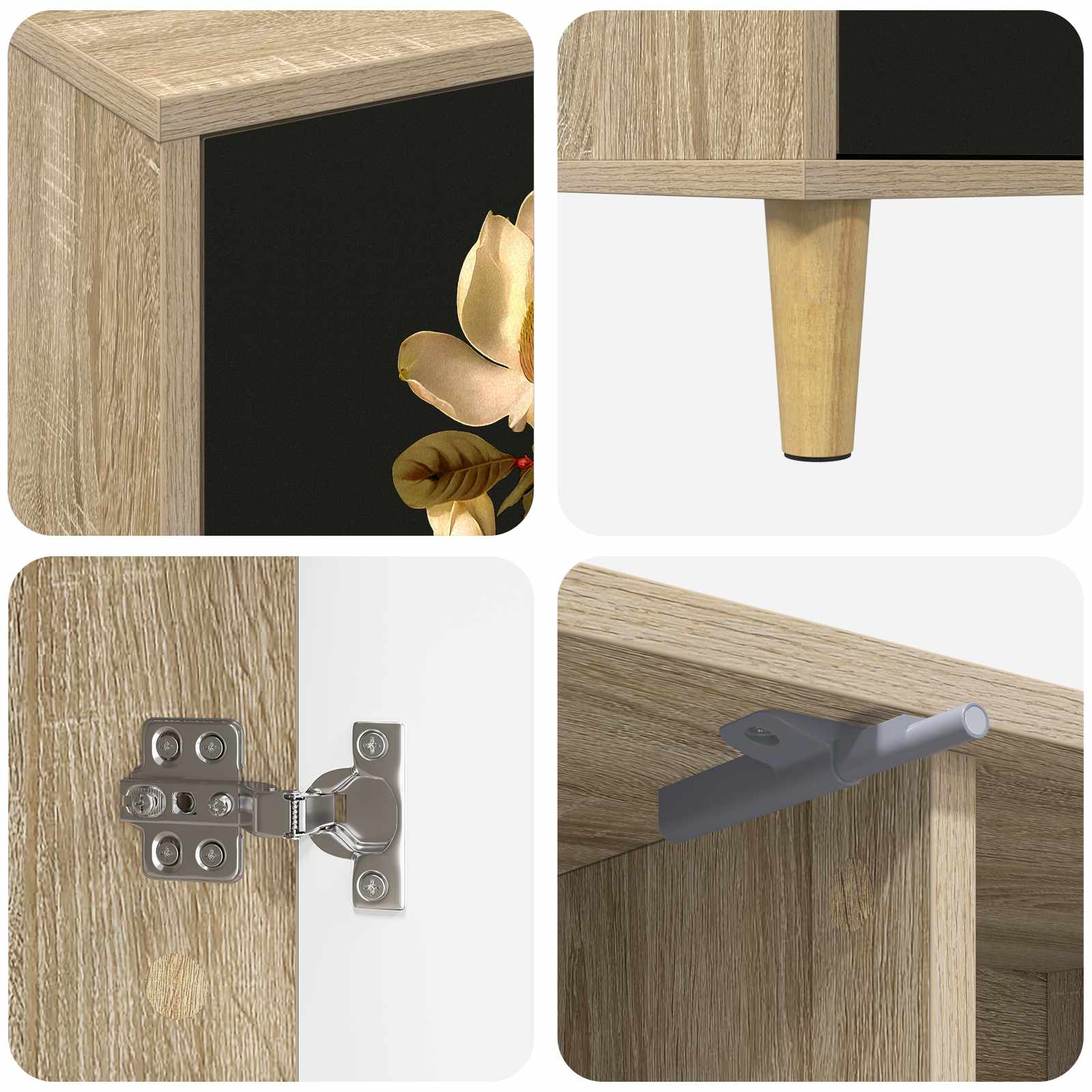 Meuble TV BREMEN 102 x 33 x 50 cm Sonoma Bois d'ingénierie