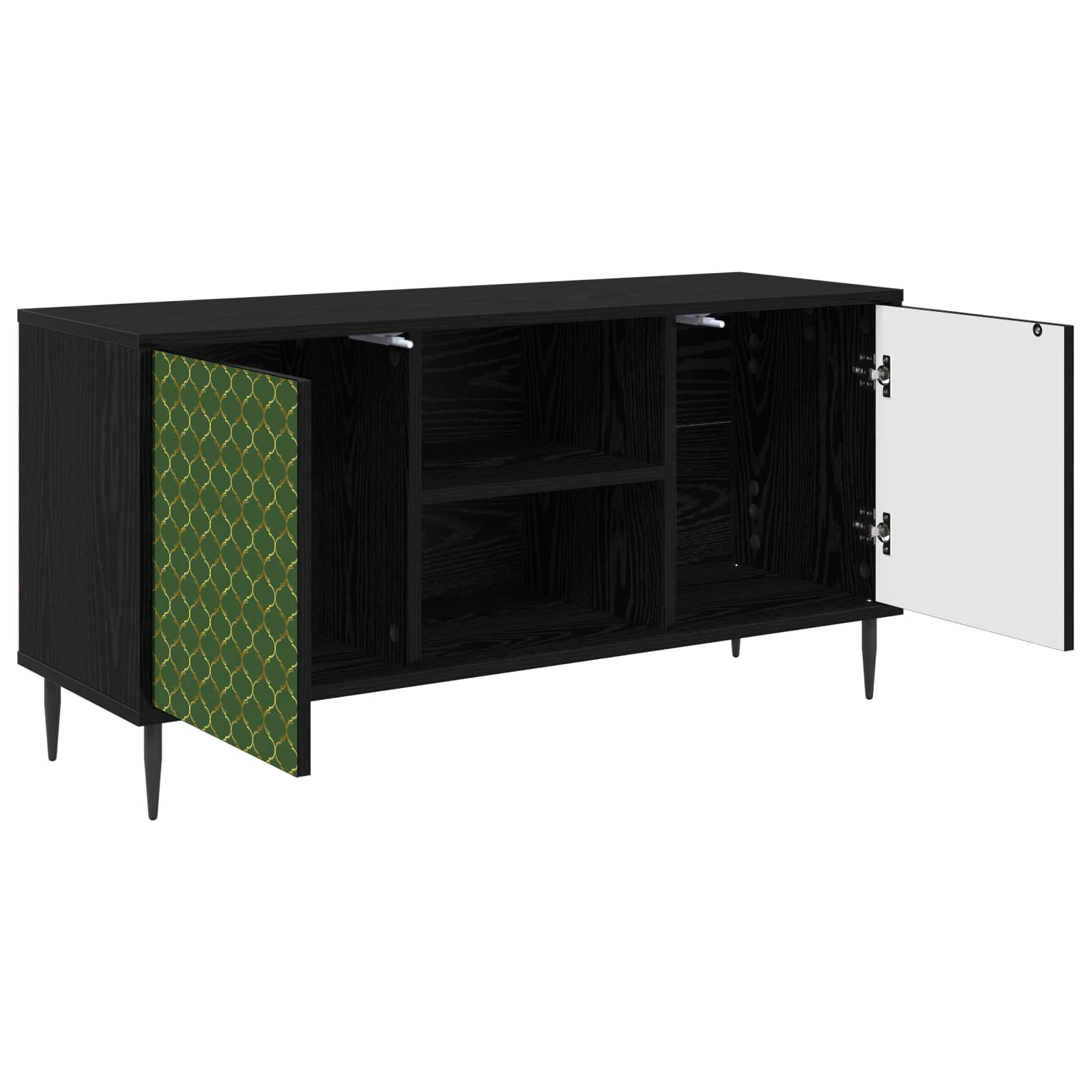 Meuble TV GELEEN 102 x 33 x 51 cm Chêne noir Bois d'ingénierie