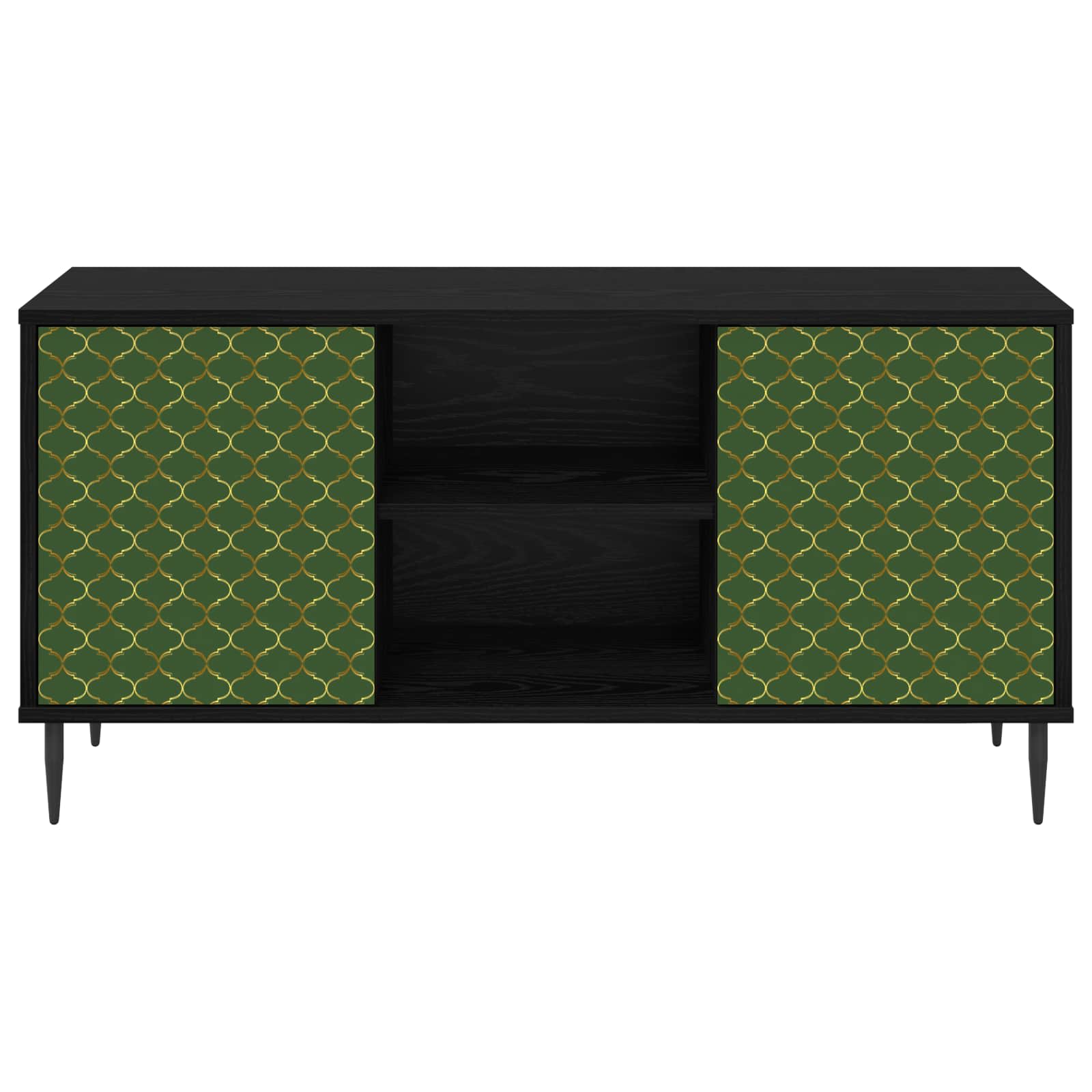Meuble TV GELEEN 102 x 33 x 51 cm Chêne noir Bois d'ingénierie