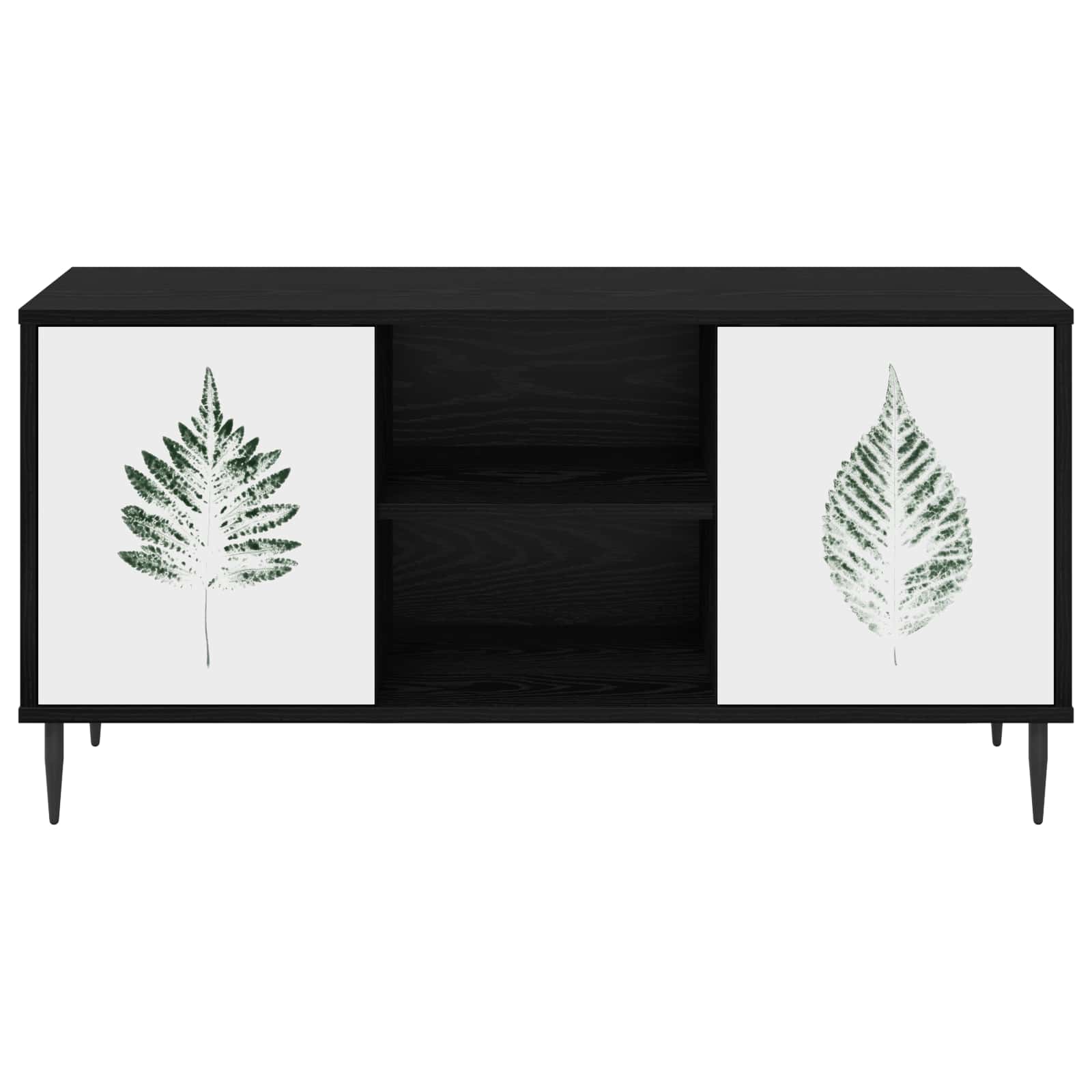 Meuble TV HANAU 102 x 33 x 51 cm Chêne noir Bois d'ingénierie