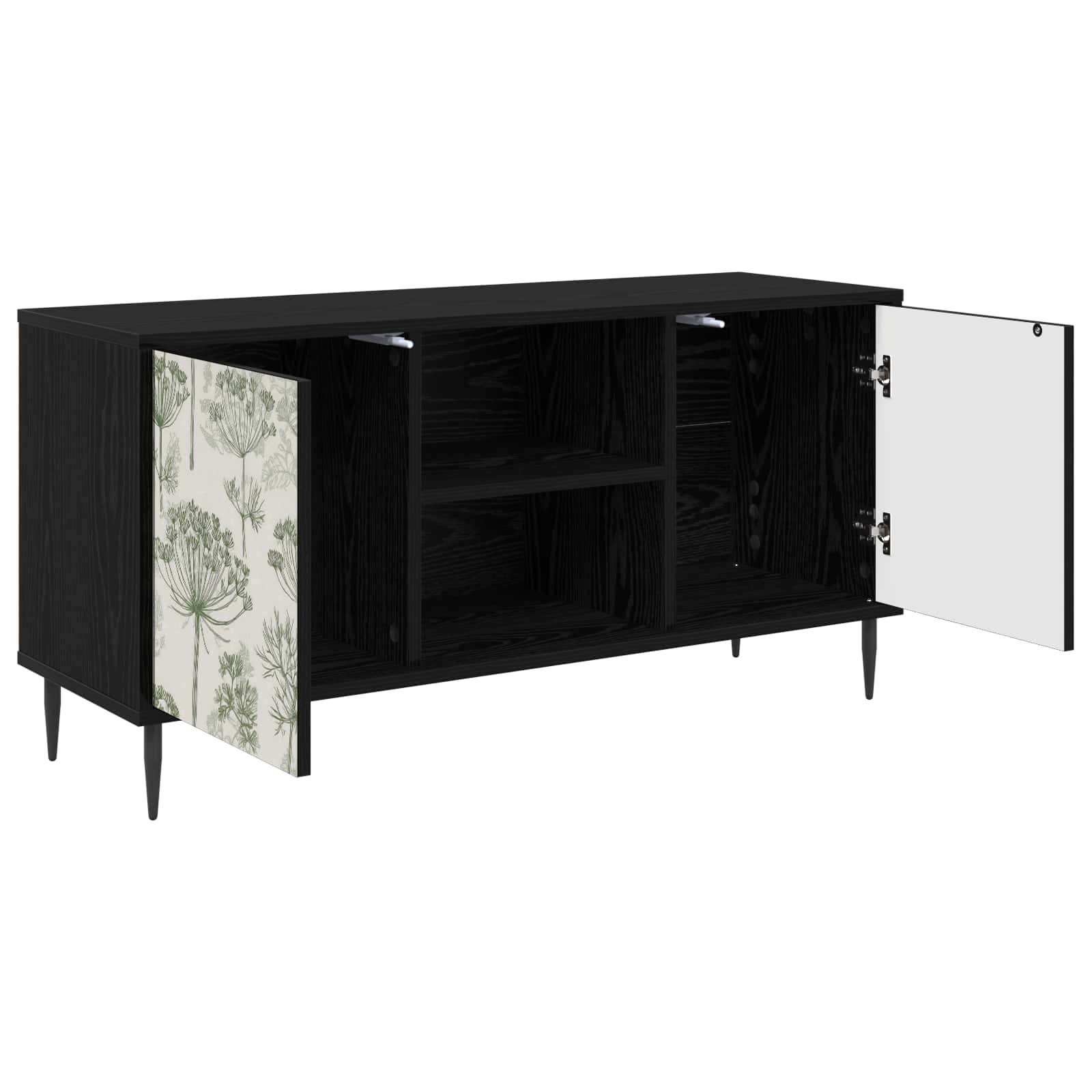 Meuble TV GOTHA 102 x 33 x 51 cm Chêne noir Bois d'ingénierie