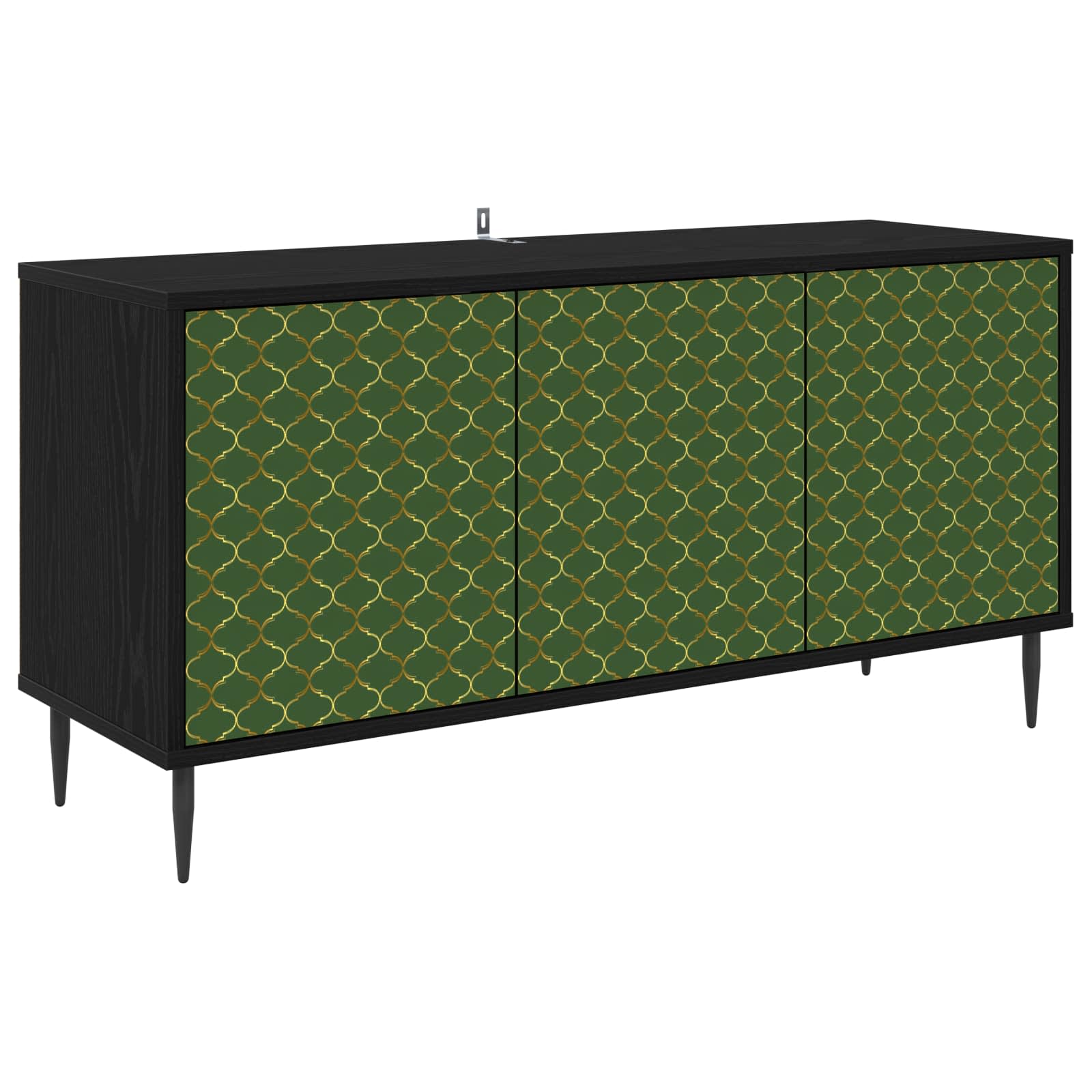 Meuble TV GELEEN 102 x 33 x 51 cm Chêne noir Bois d'ingénierie