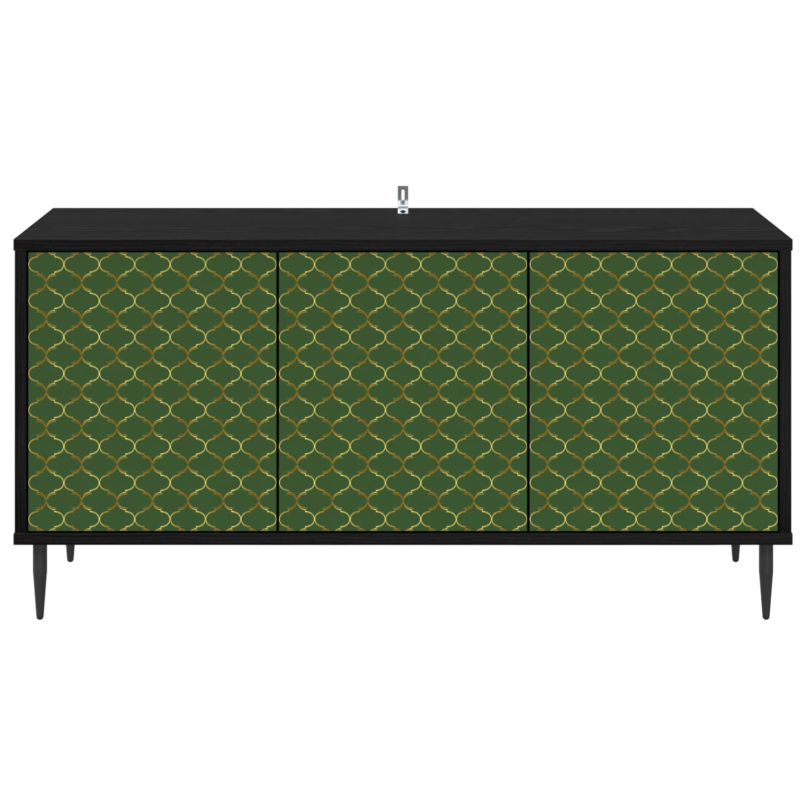Meuble TV GELEEN 102 x 33 x 51 cm Chêne noir Bois d'ingénierie