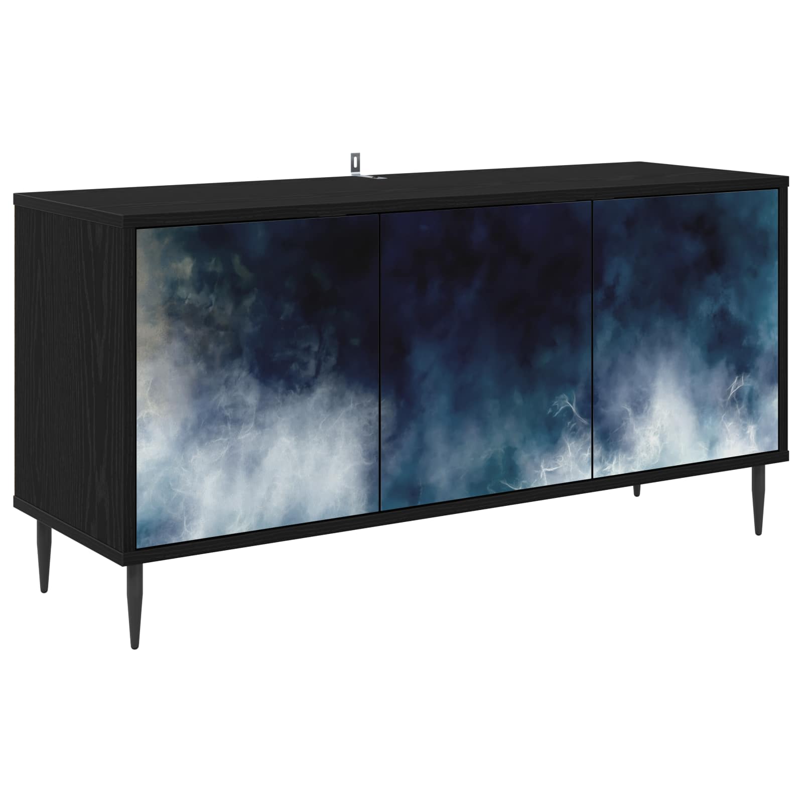 Meuble TV RAALTE 102 x 33 x 51 cm Chêne noir Bois d'ingénierie