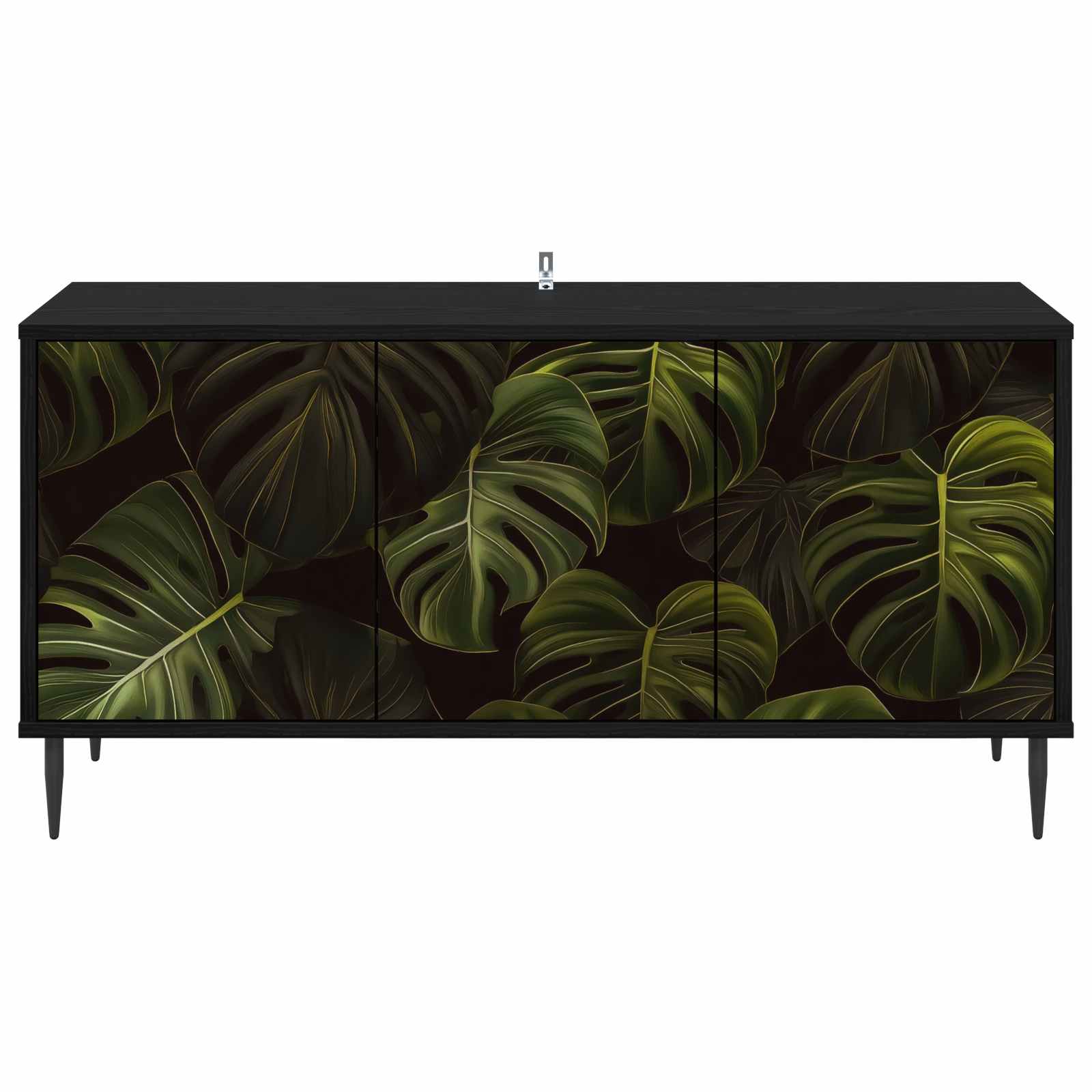 Meuble TV ELBURG 102 x 33 x 51 cm Chêne noir Bois d'ingénierie