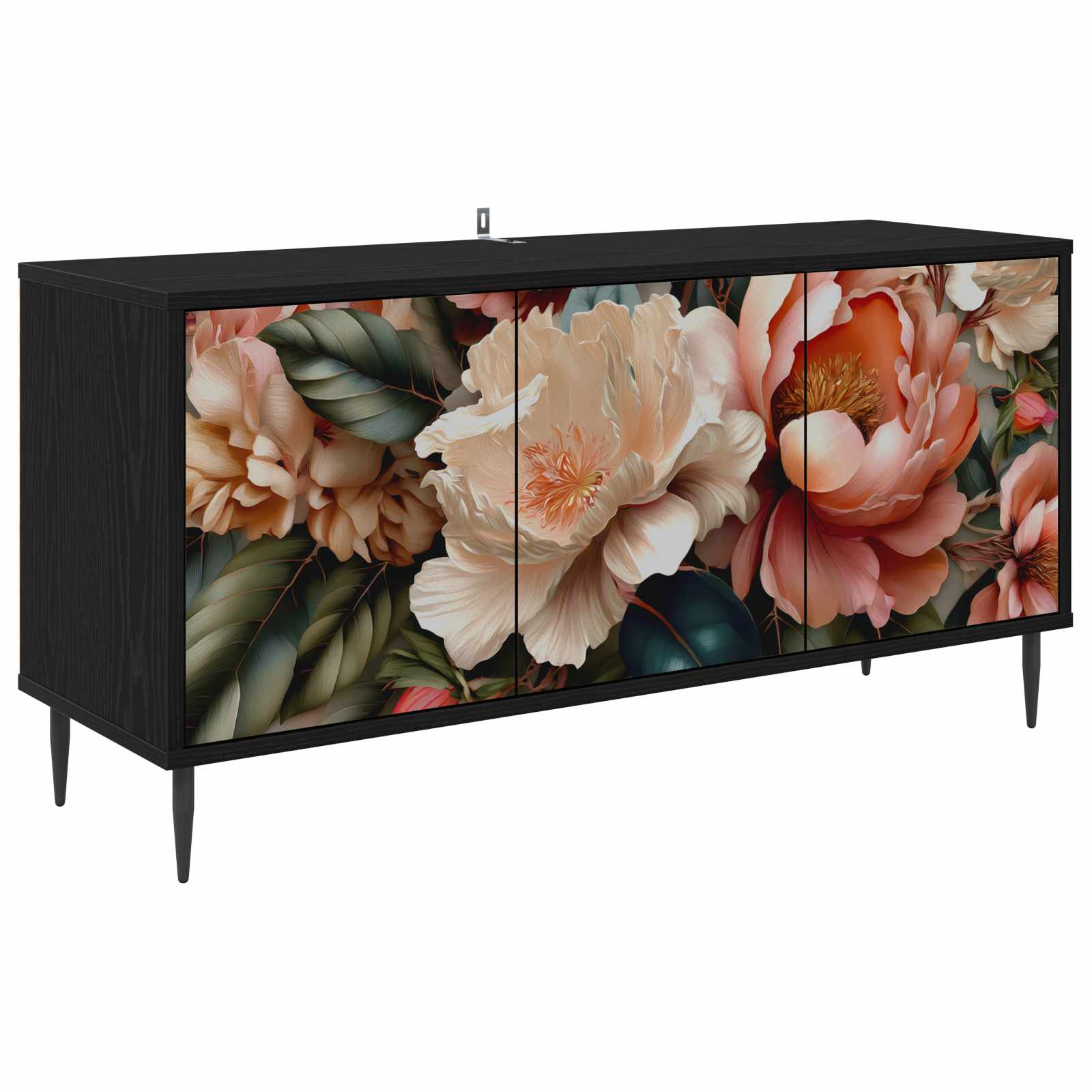 Meuble TV BORNE 102 x 33 x 51 cm Chêne noir Bois d'ingénierie