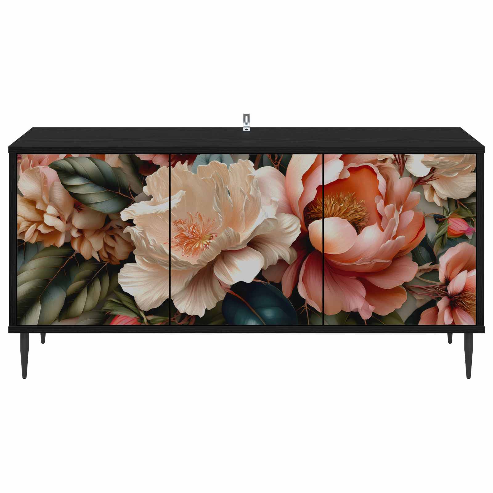 Meuble TV BORNE 102 x 33 x 51 cm Chêne noir Bois d'ingénierie