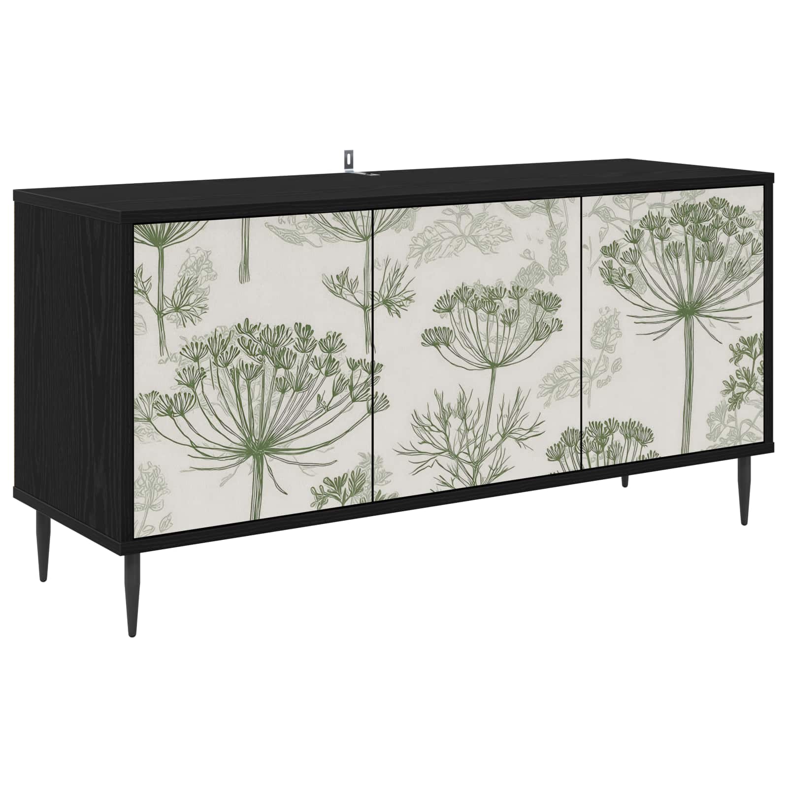 Meuble TV GOTHA 102 x 33 x 51 cm Chêne noir Bois d'ingénierie