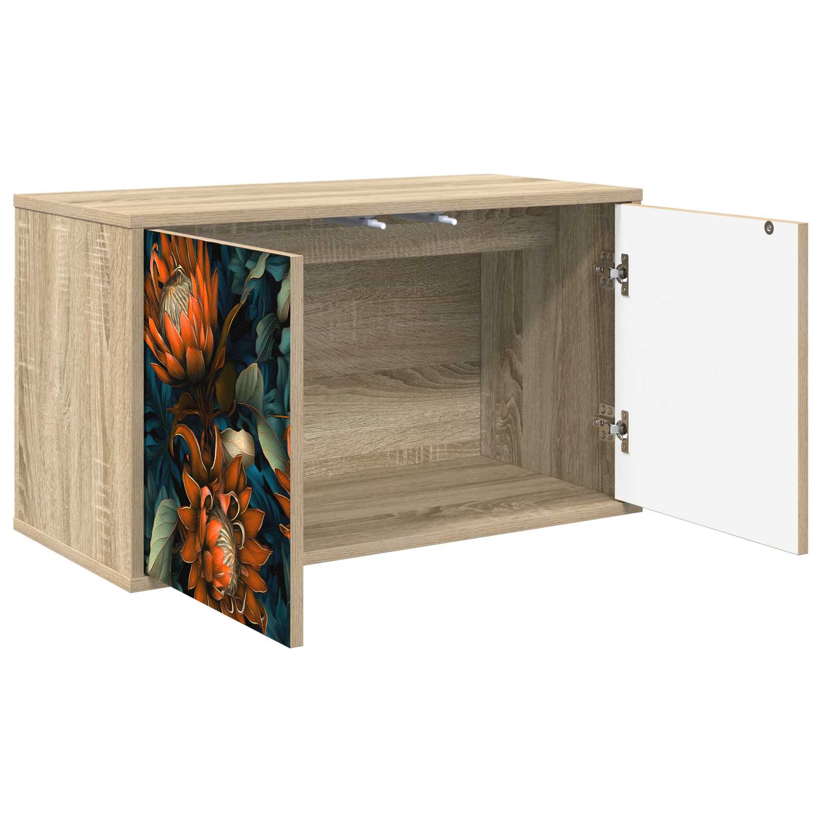 Meuble TV mural LOCHEM 69 x 33 x 40 cm Chêne Sonoma