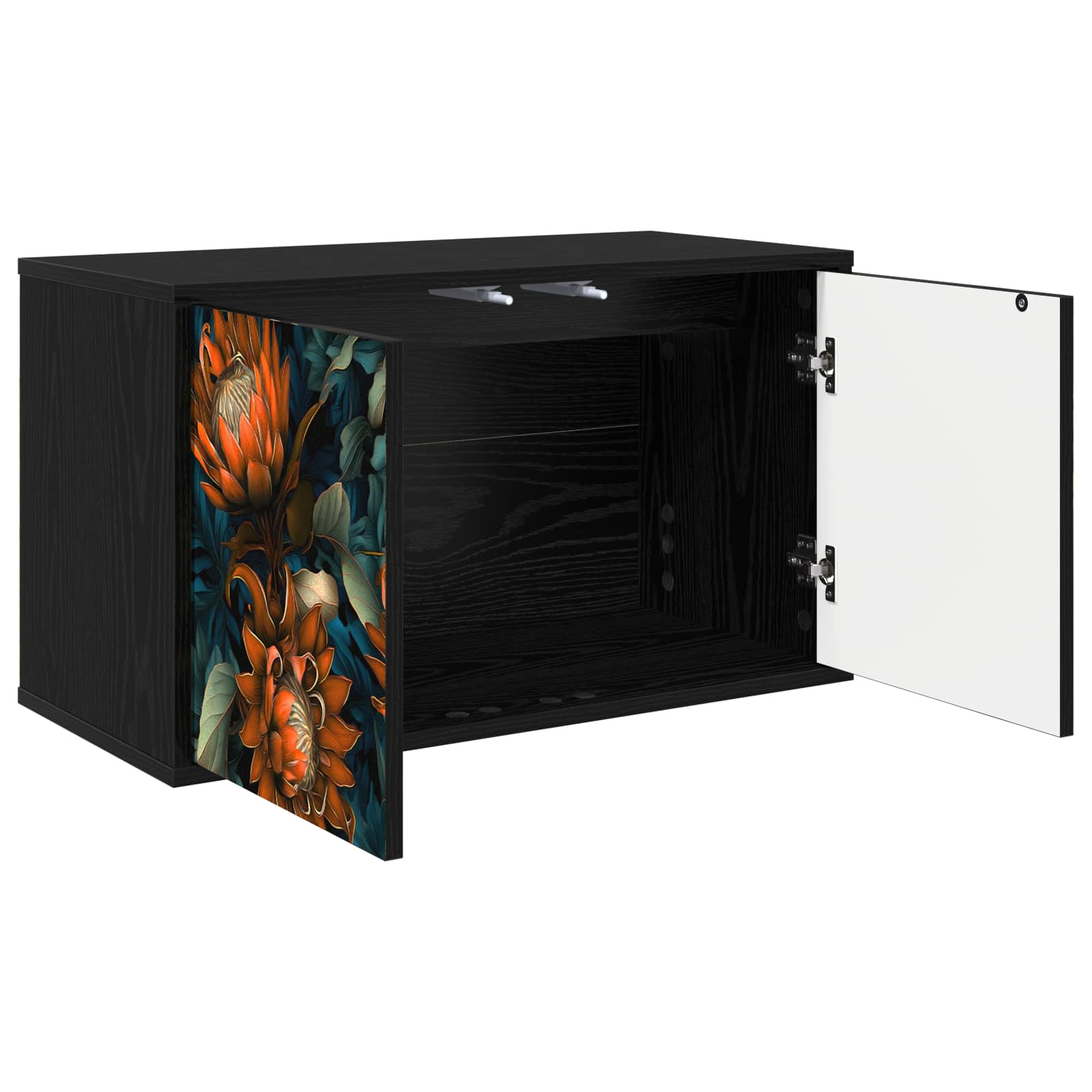Meuble TV mural LOCHEM 69 x 33 x 40 cm Chêne noir