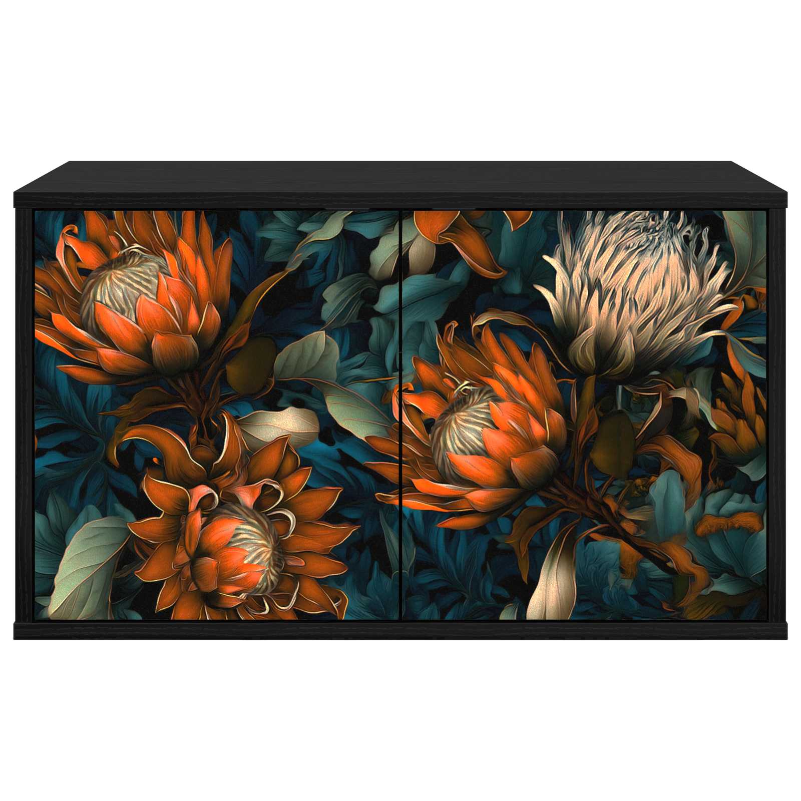 Meuble TV mural LOCHEM 69 x 33 x 40 cm Chêne noir