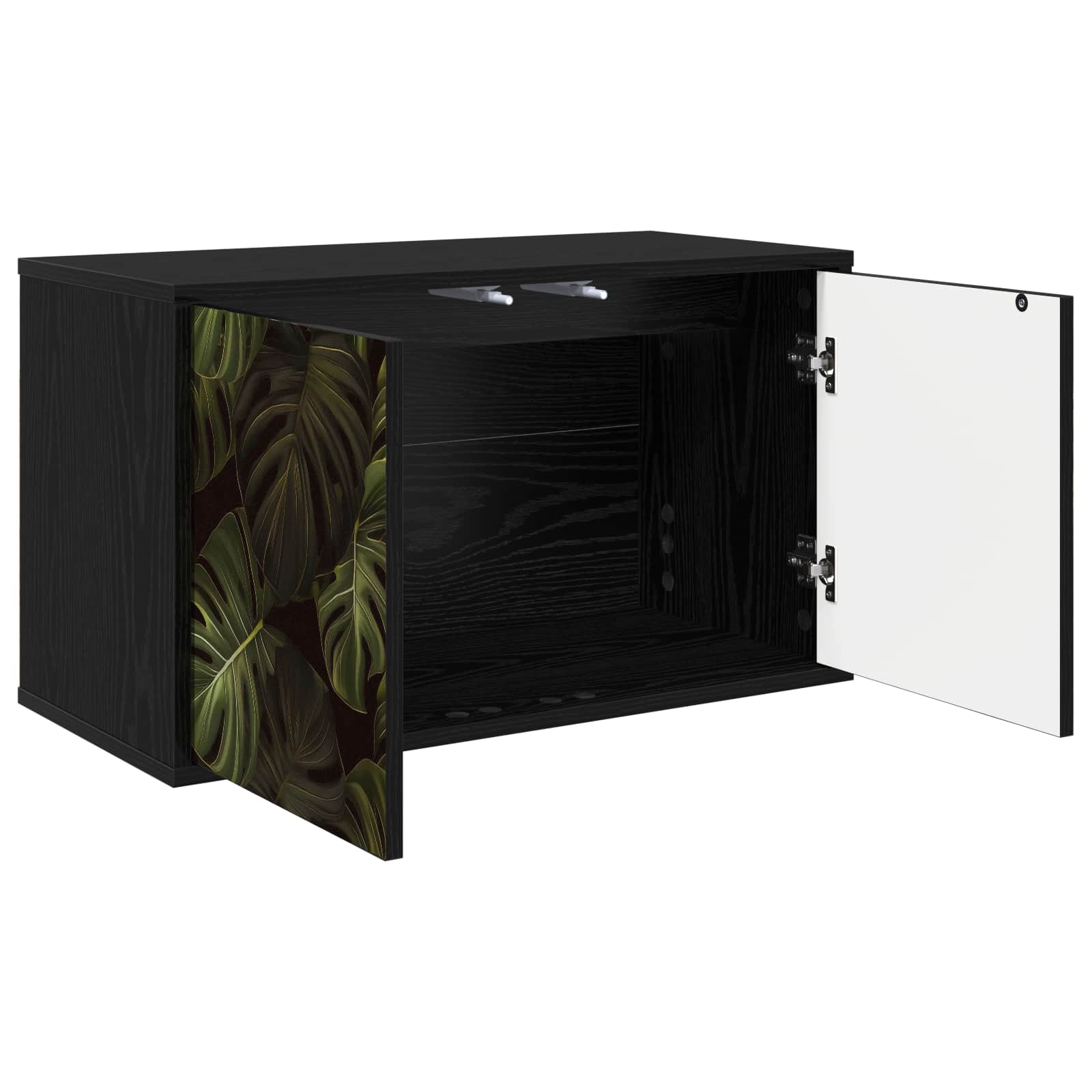 Meuble TV mural ELBURG 69 x 33 x 40 cm Chêne noir