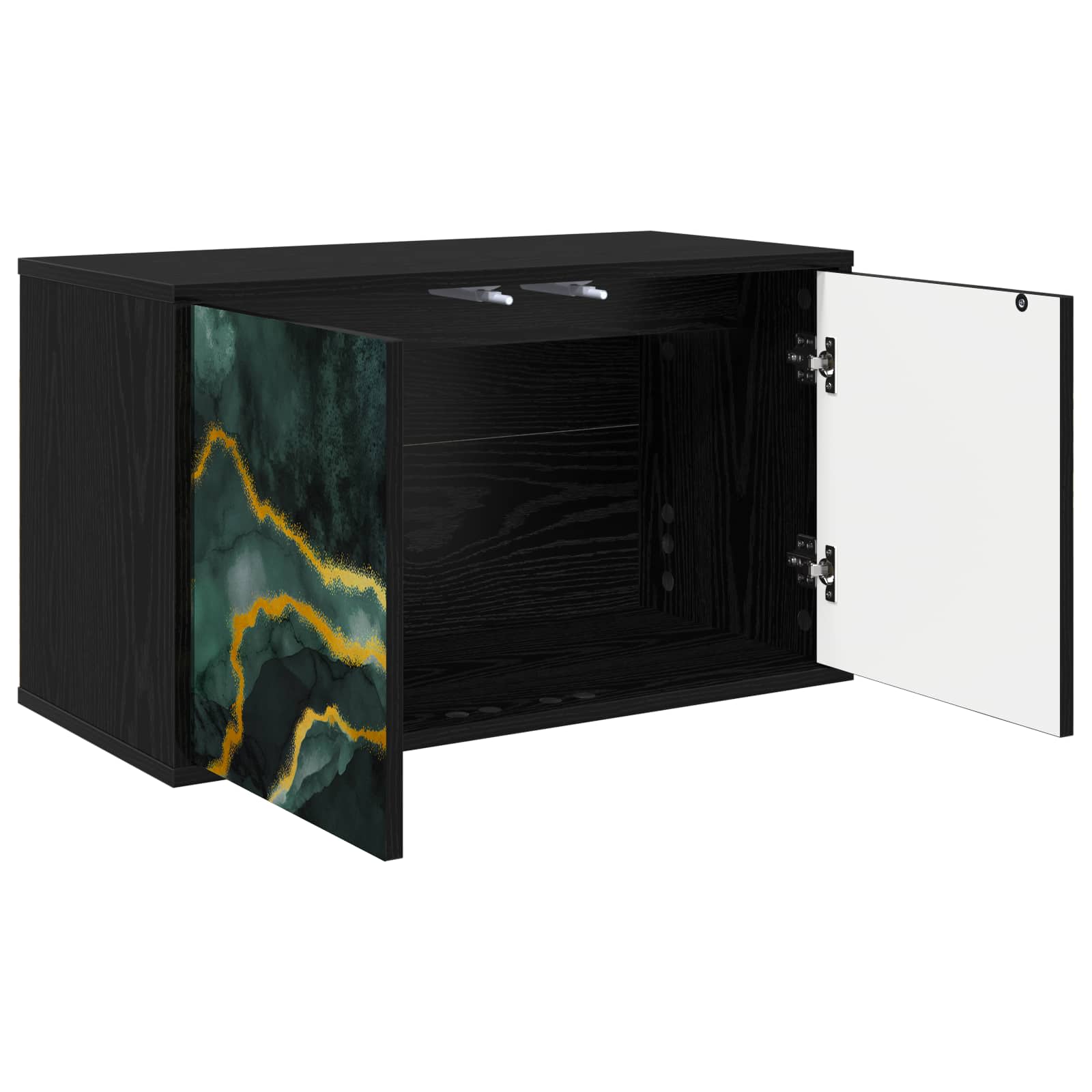Meuble TV mural WIJHE 69 x 33 x 40 cm Chêne noir