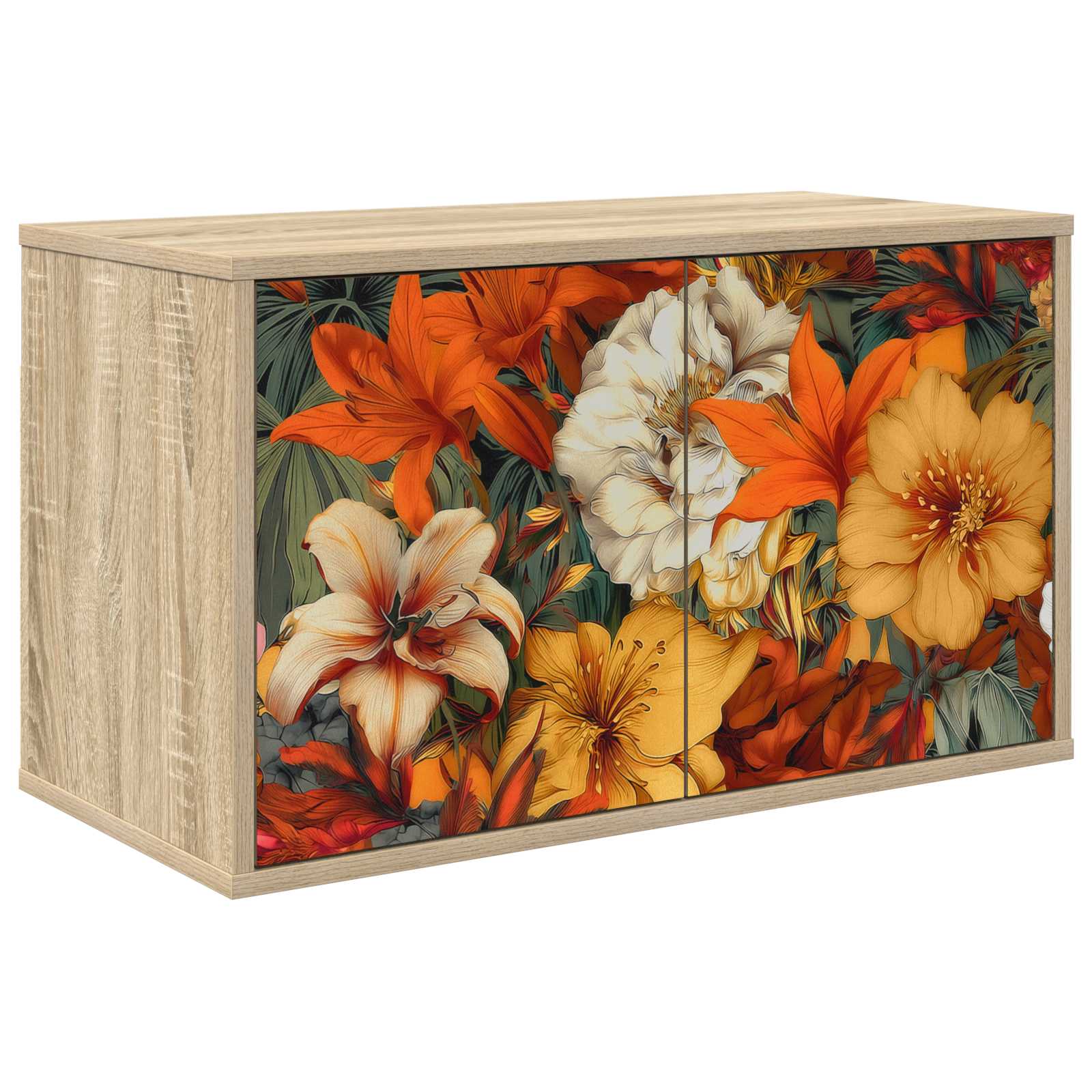 Meuble TV mural GENNEP 69 x 33 x 40 cm Chêne Sonoma