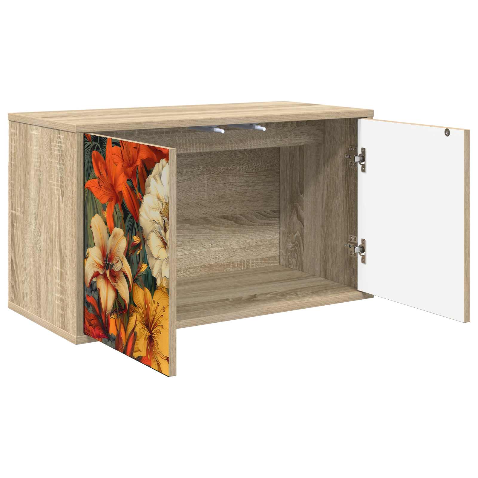 Meuble TV mural GENNEP 69 x 33 x 40 cm Chêne Sonoma