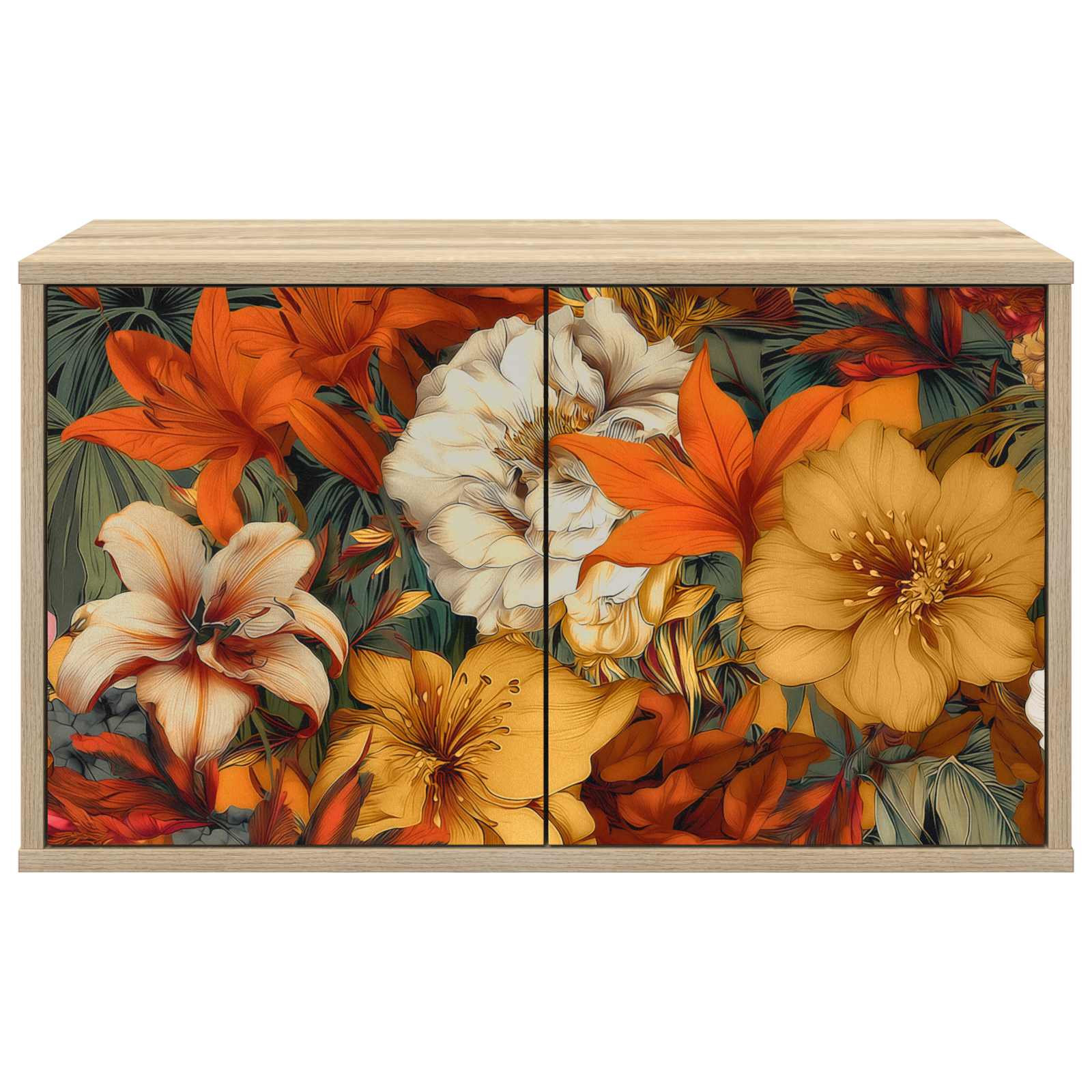 Meuble TV mural GENNEP 69 x 33 x 40 cm Chêne Sonoma