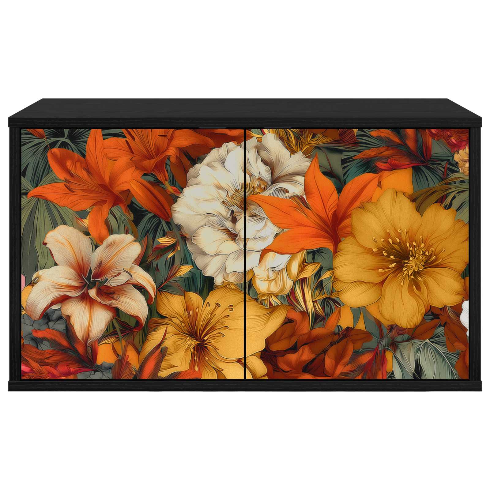Meuble TV mural GENNEP 69 x 33 x 40 cm Chêne noir