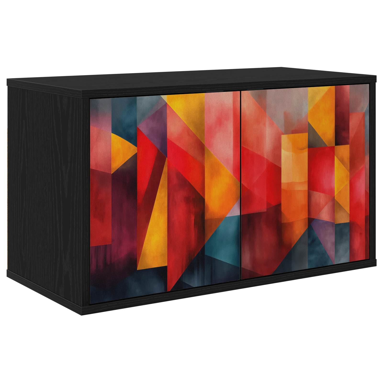 Meuble TV mural HEESCH 69 x 33 x 40 cm Chêne noir