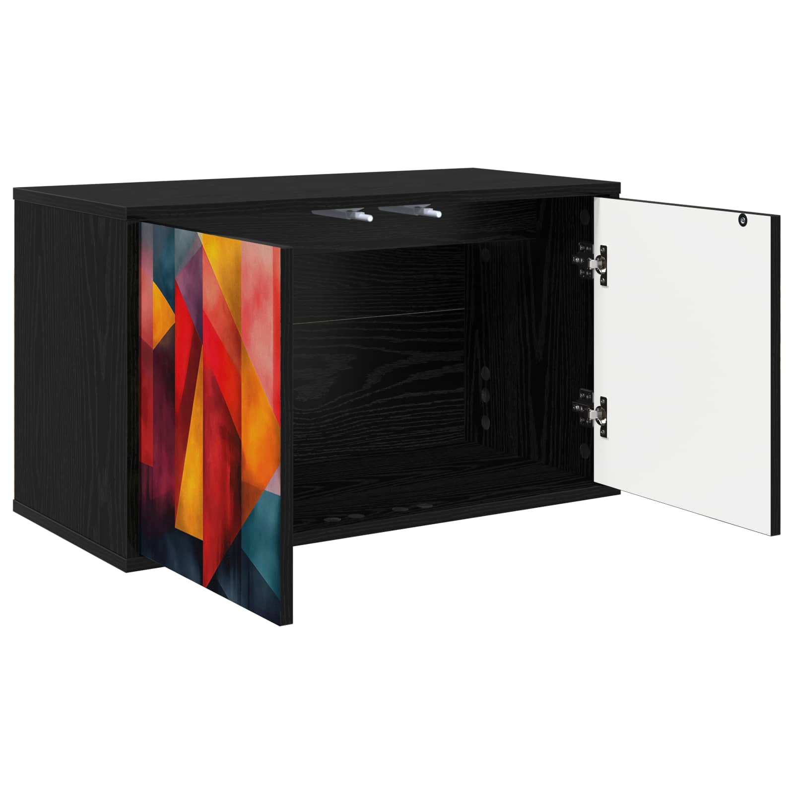 Meuble TV mural HEESCH 69 x 33 x 40 cm Chêne noir