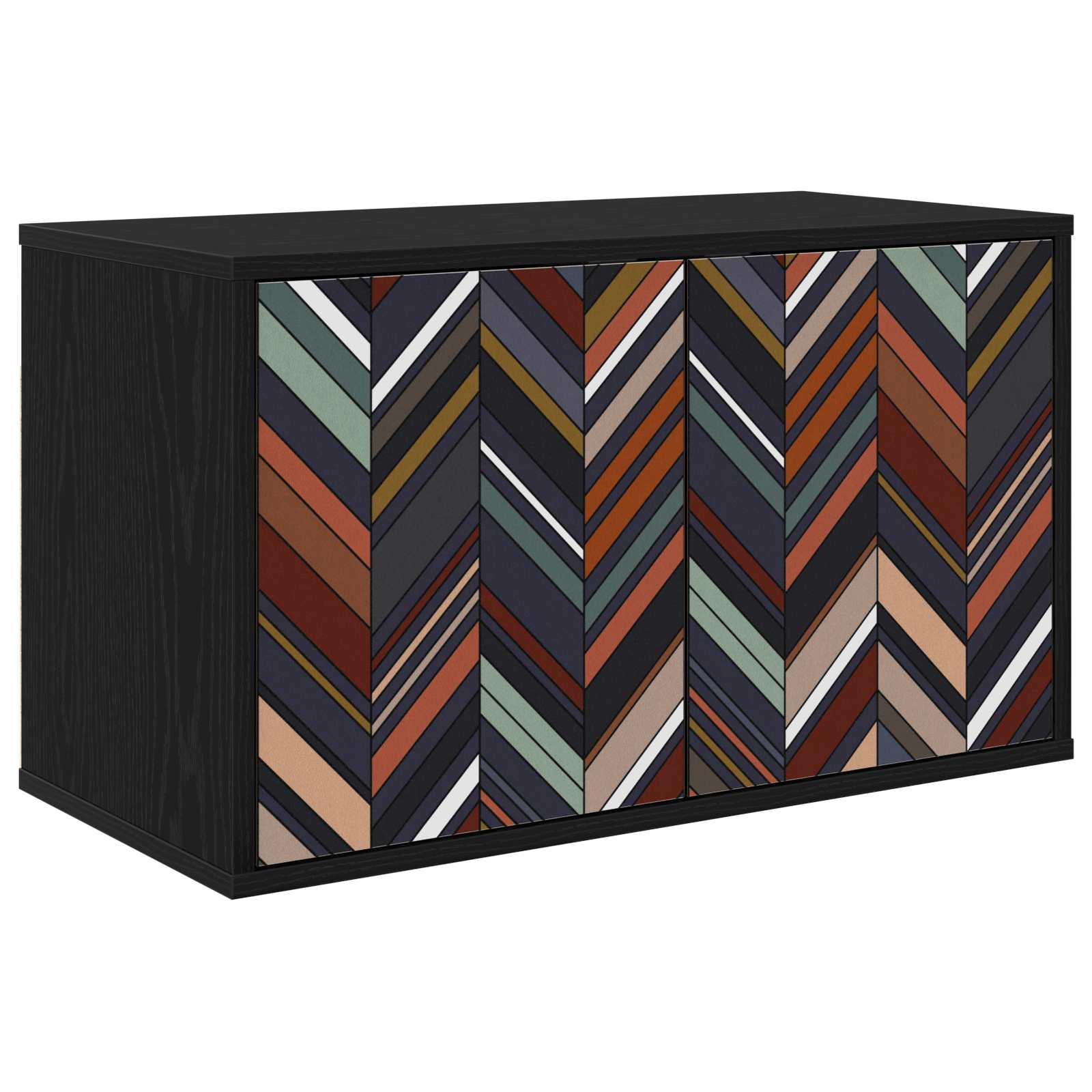 Meuble TV mural OMMEN 69 x 33 x 40 cm Chêne noir