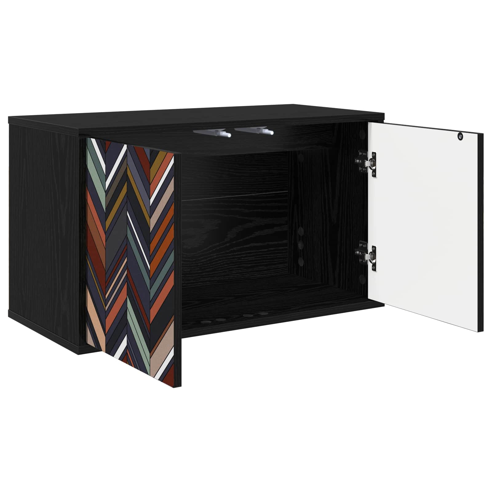 Meuble TV mural OMMEN 69 x 33 x 40 cm Chêne noir