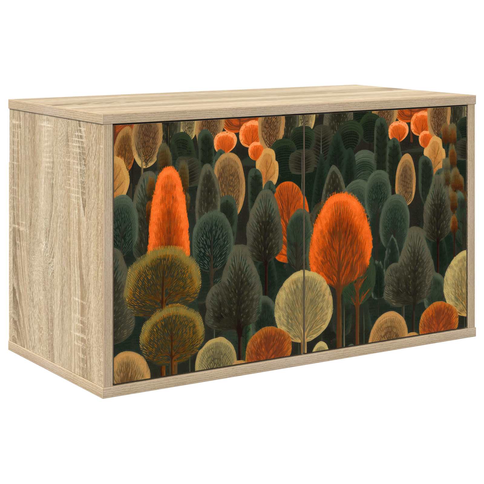 Meuble TV mural ZAANDAM 69 x 33 x 40 cm Chêne Sonoma