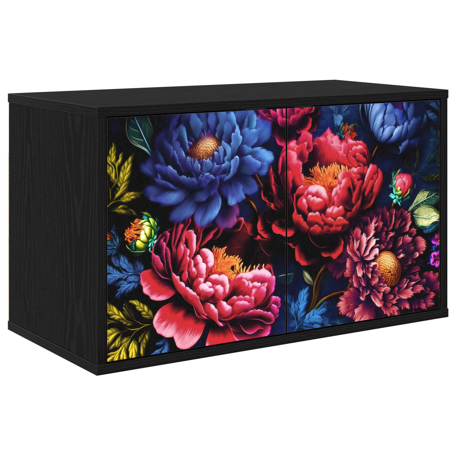 Meuble TV mural KIEL 69 x 33 x 40 cm Chêne noir