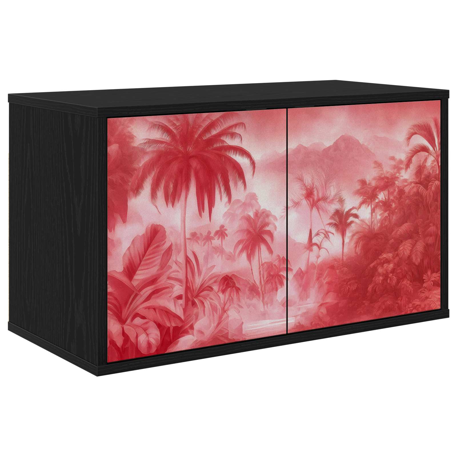 Meuble TV mural AACHEN 69 x 33 x 40 cm Chêne noir