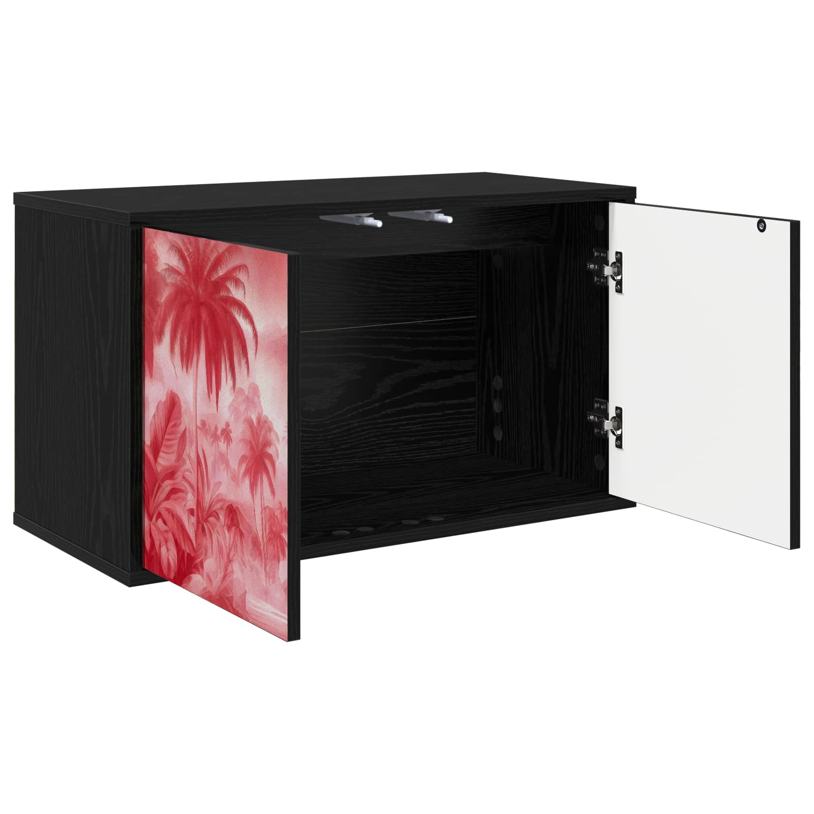 Meuble TV mural AACHEN 69 x 33 x 40 cm Chêne noir