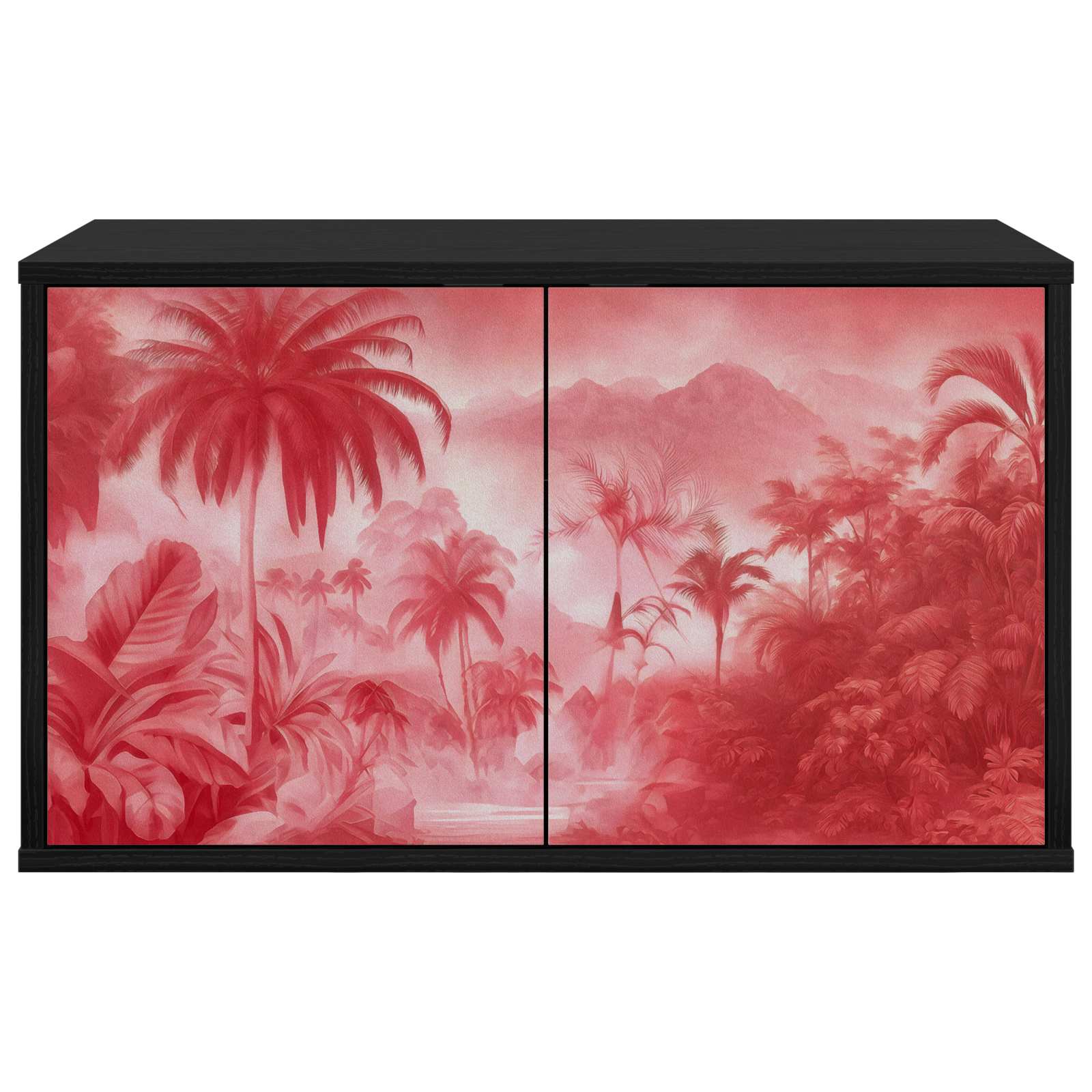 Meuble TV mural AACHEN 69 x 33 x 40 cm Chêne noir
