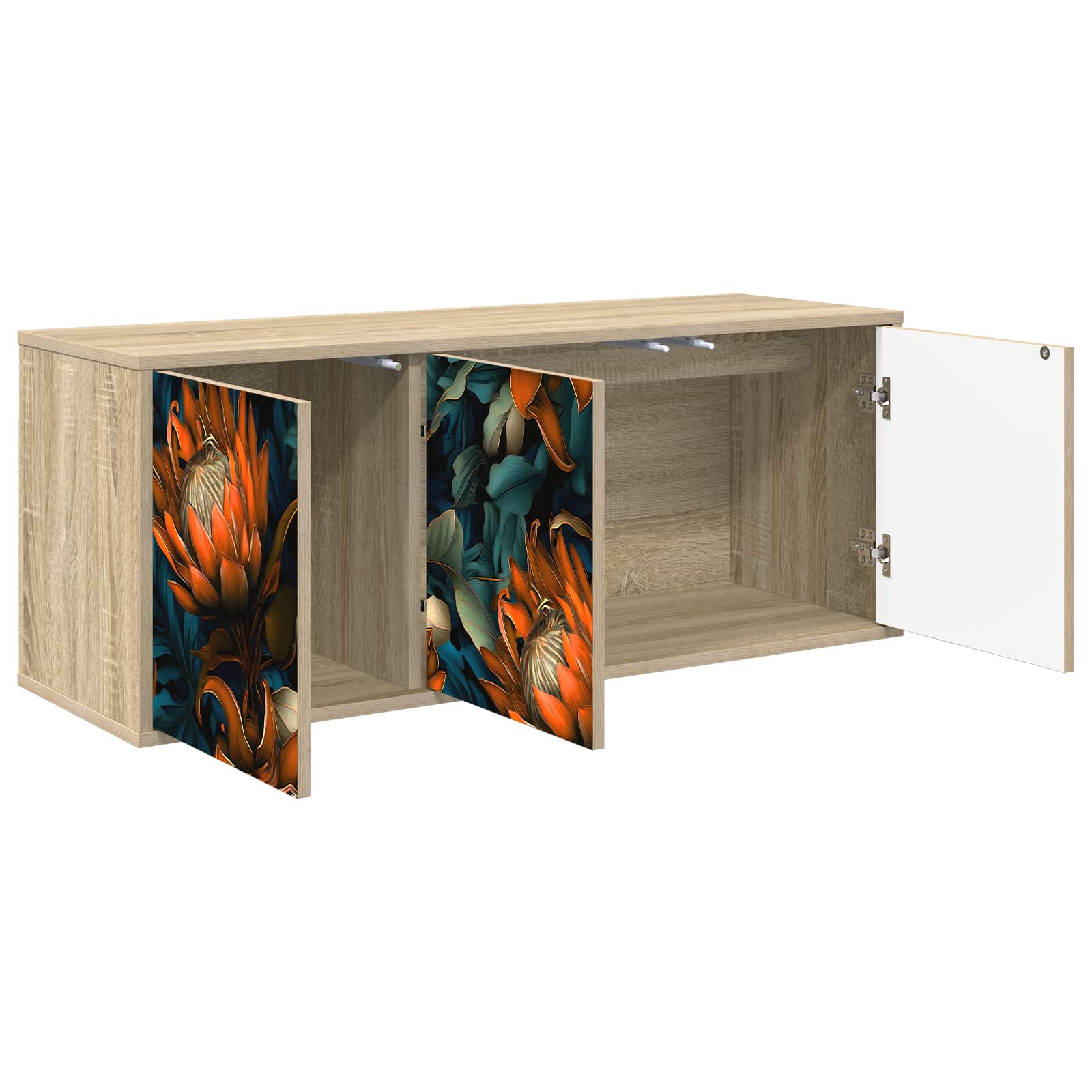 Meuble TV mural LOCHEM 102 x 33 x 40 cm Chêne Sonoma
