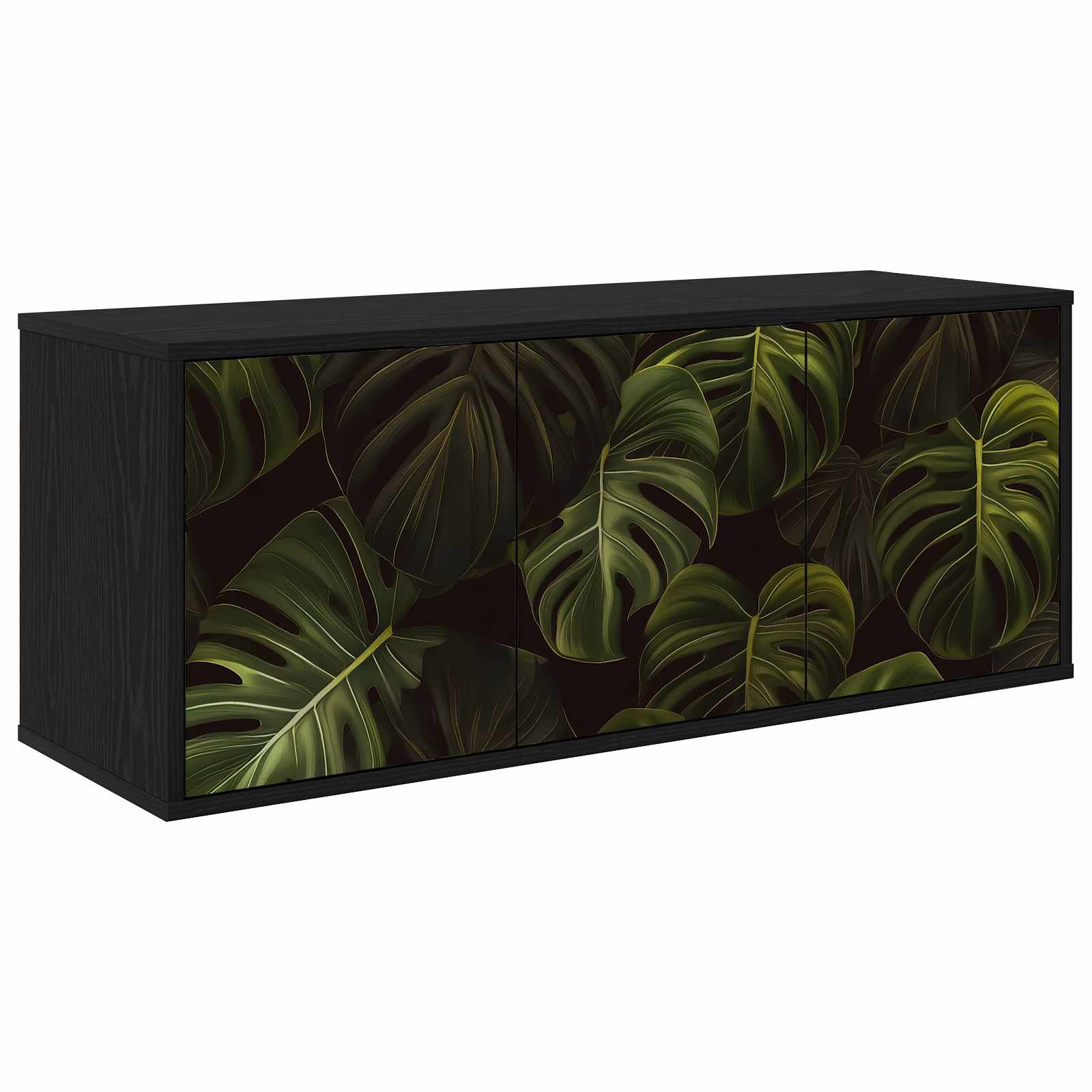 Meuble TV mural ELBURG 102 x 33 x 40 cm Chêne noir