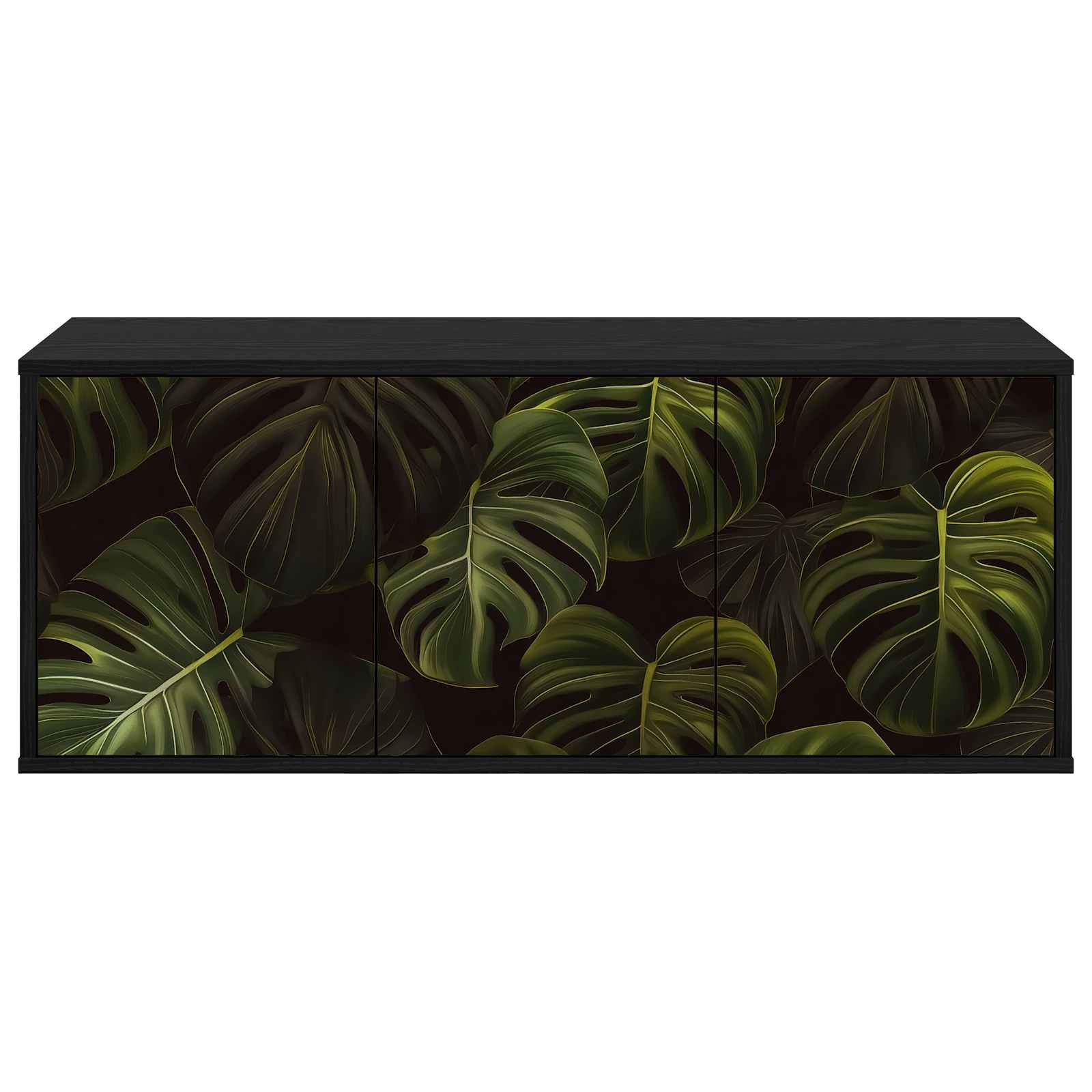 Meuble TV mural ELBURG 102 x 33 x 40 cm Chêne noir