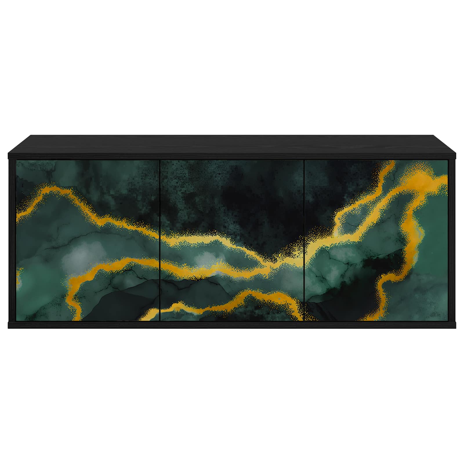 Meuble TV mural WIJHE 102 x 33 x 40 cm Chêne noir