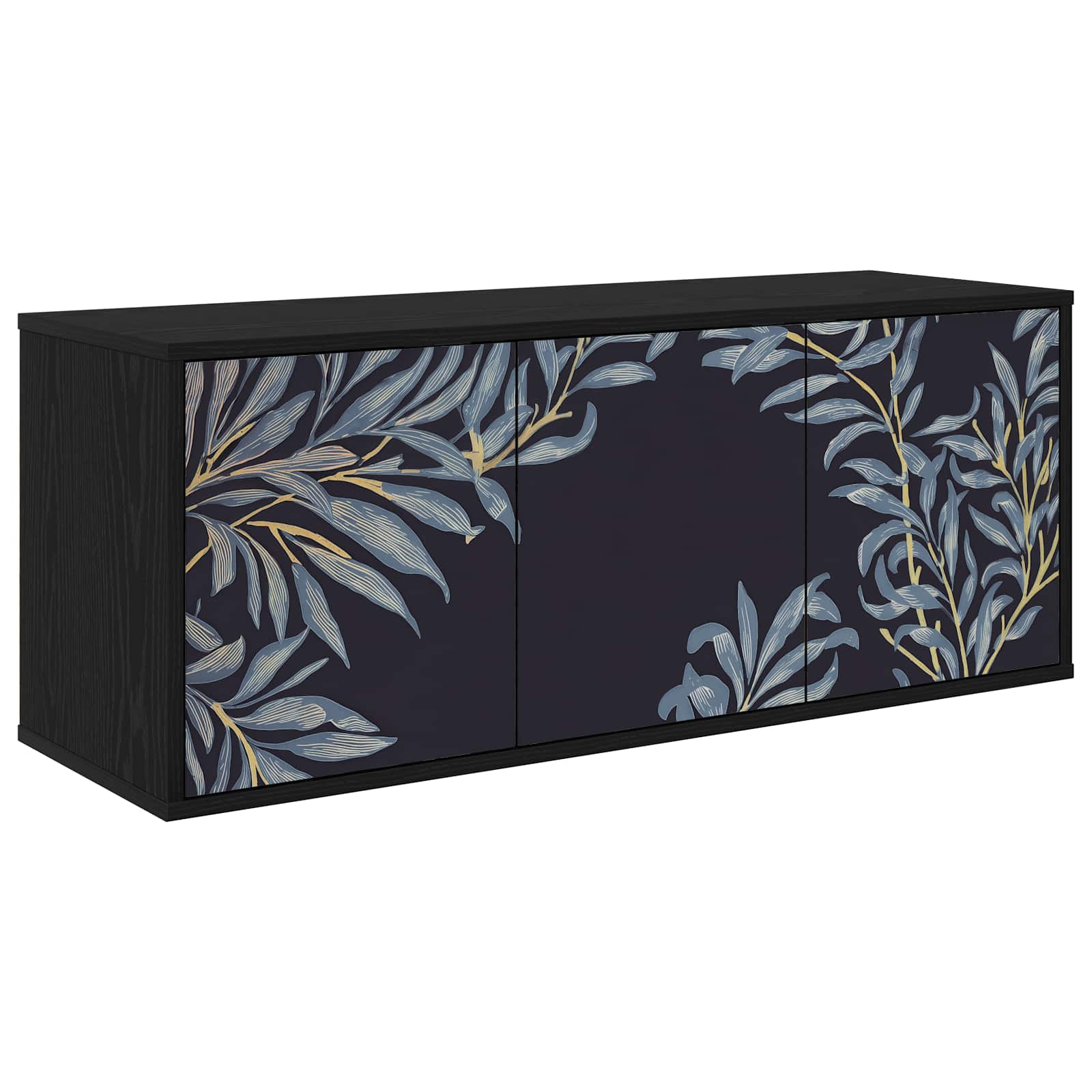 Meuble TV mural DOKKUM 102 x 33 x 40 cm Chêne noir